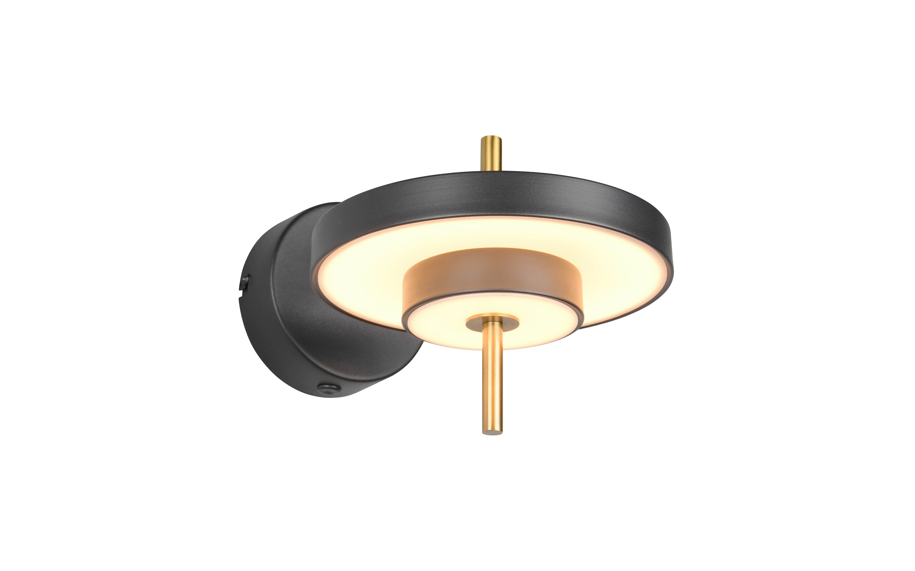 LED-Wandleuchte Keaton, schwarz/gold, inkl. Switchdimmer