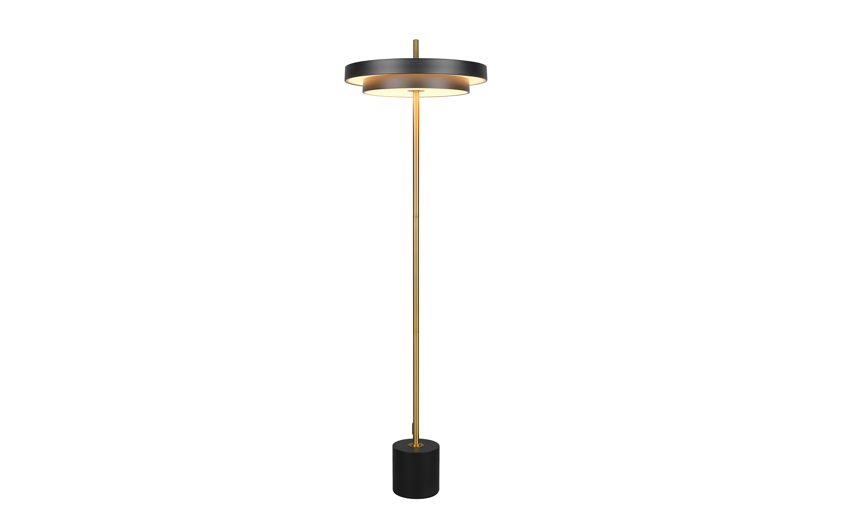 LED-Standleuchte Keaton, schwarz/gold, inkl. Sensordimmer