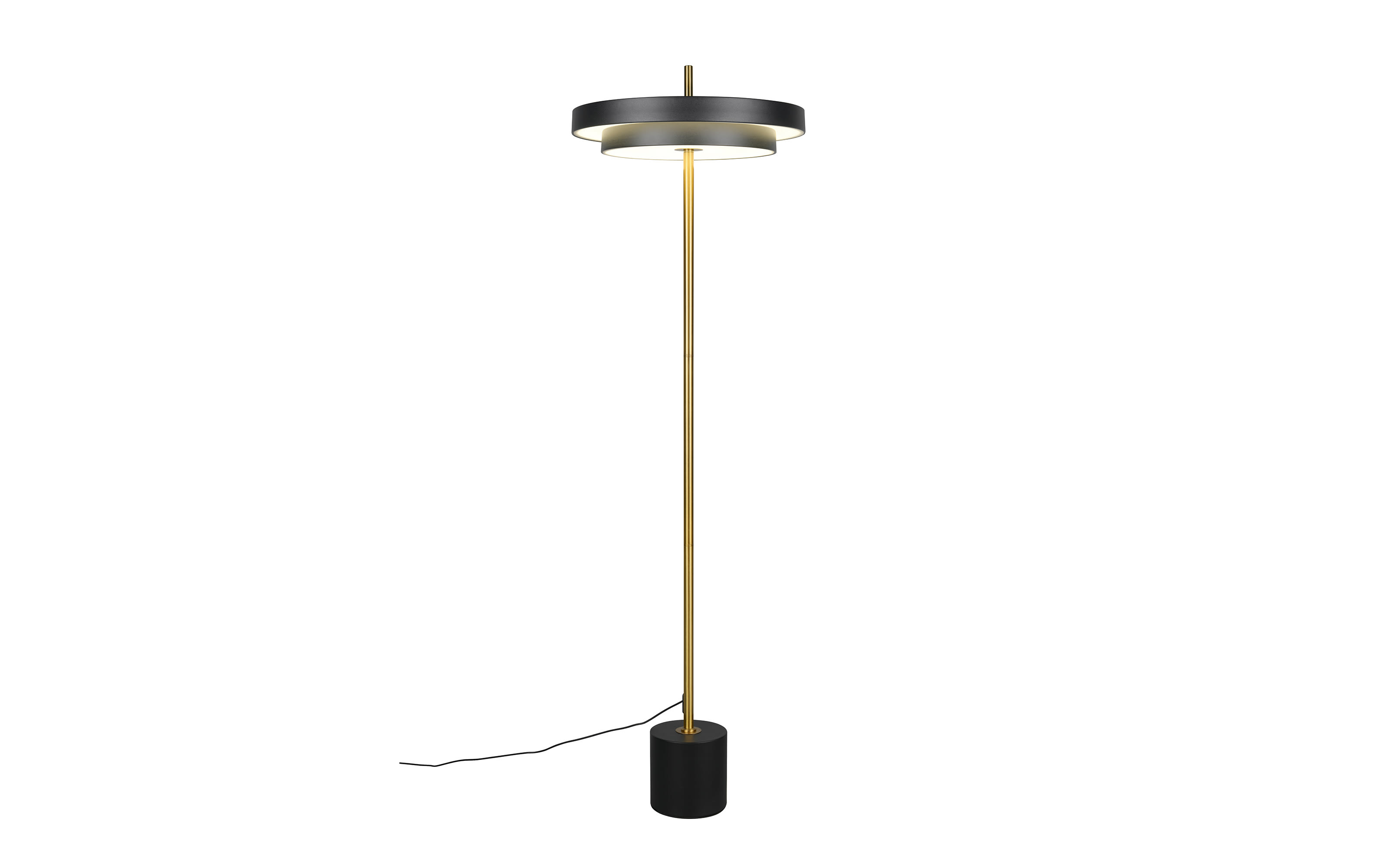 LED-Standleuchte Keaton, schwarz/gold, inkl. Sensordimmer