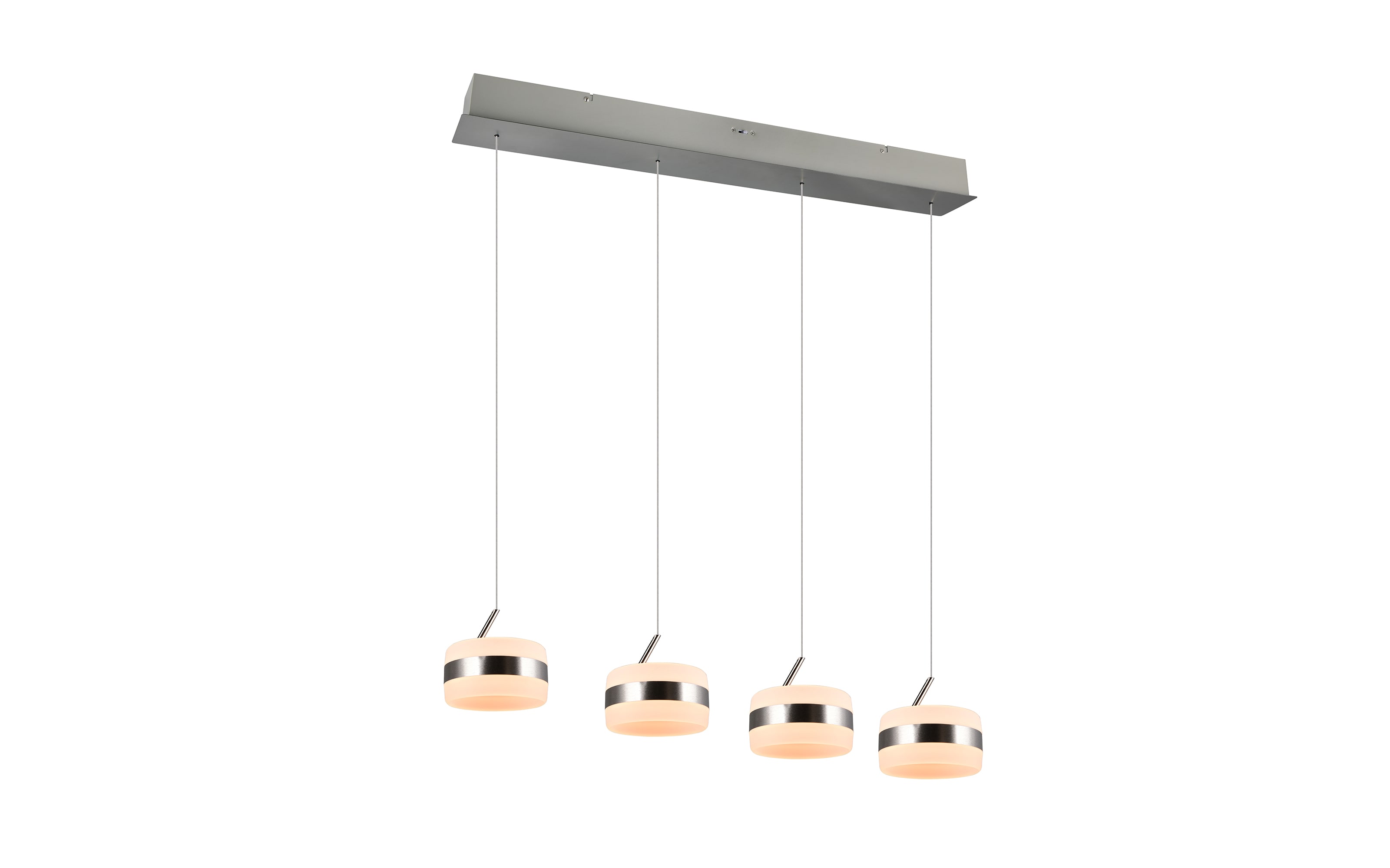 LED-Pendelleuchte Dios, nickelfarbig, 4-flammig