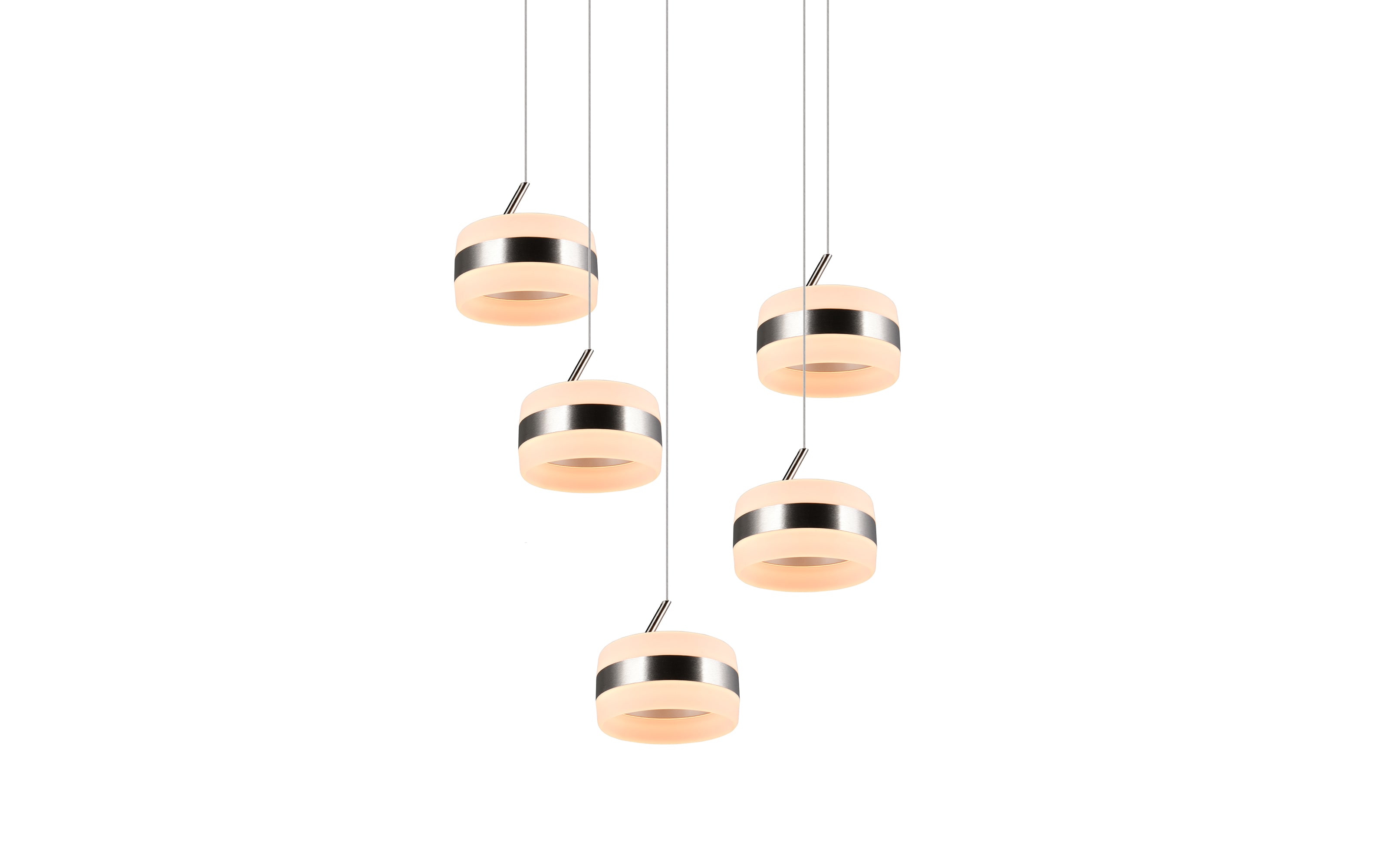 LED-Pendelleuchte Dios, schwarz, 5-flammig