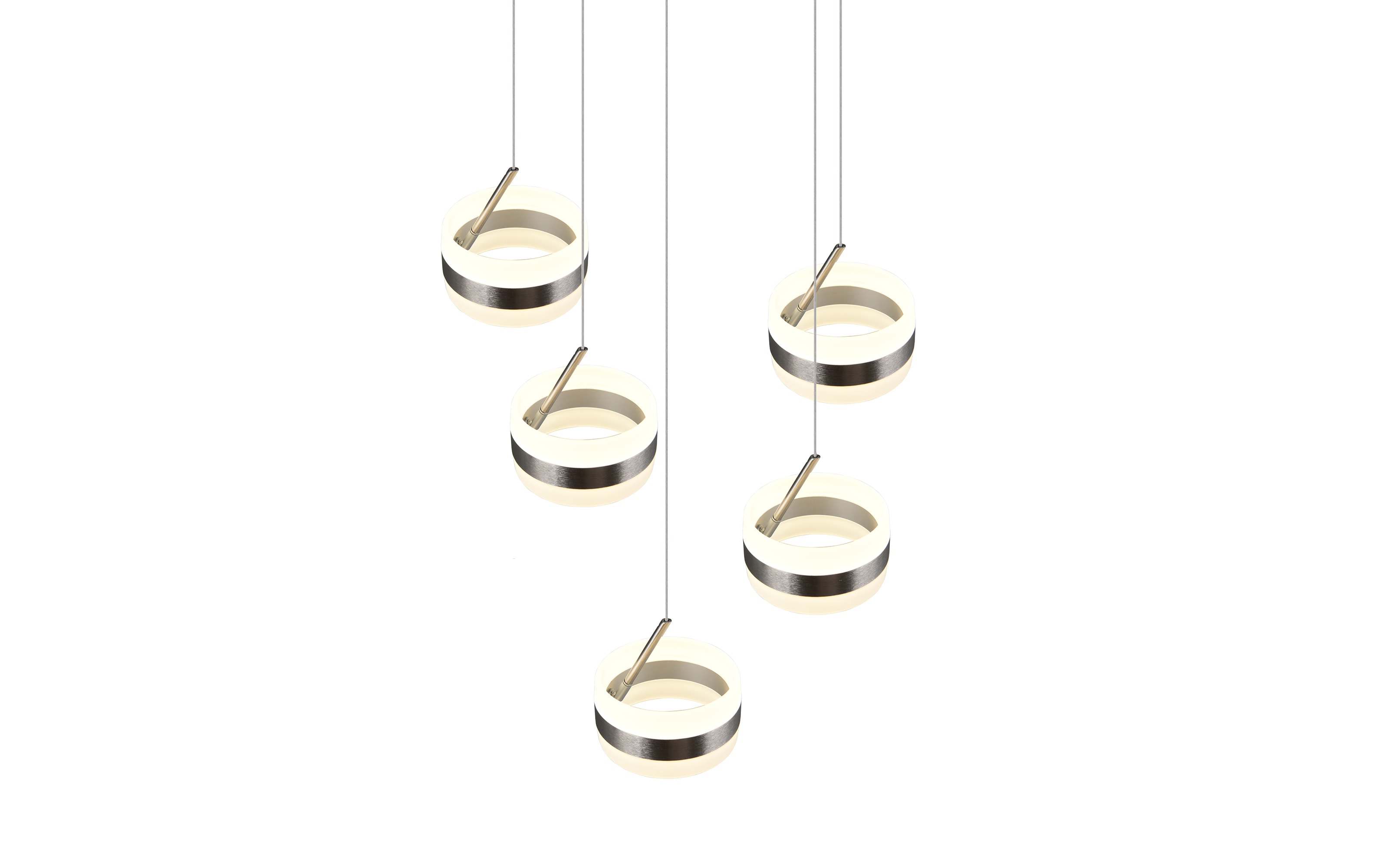 LED-Pendelleuchte Dios, schwarz, 5-flammig