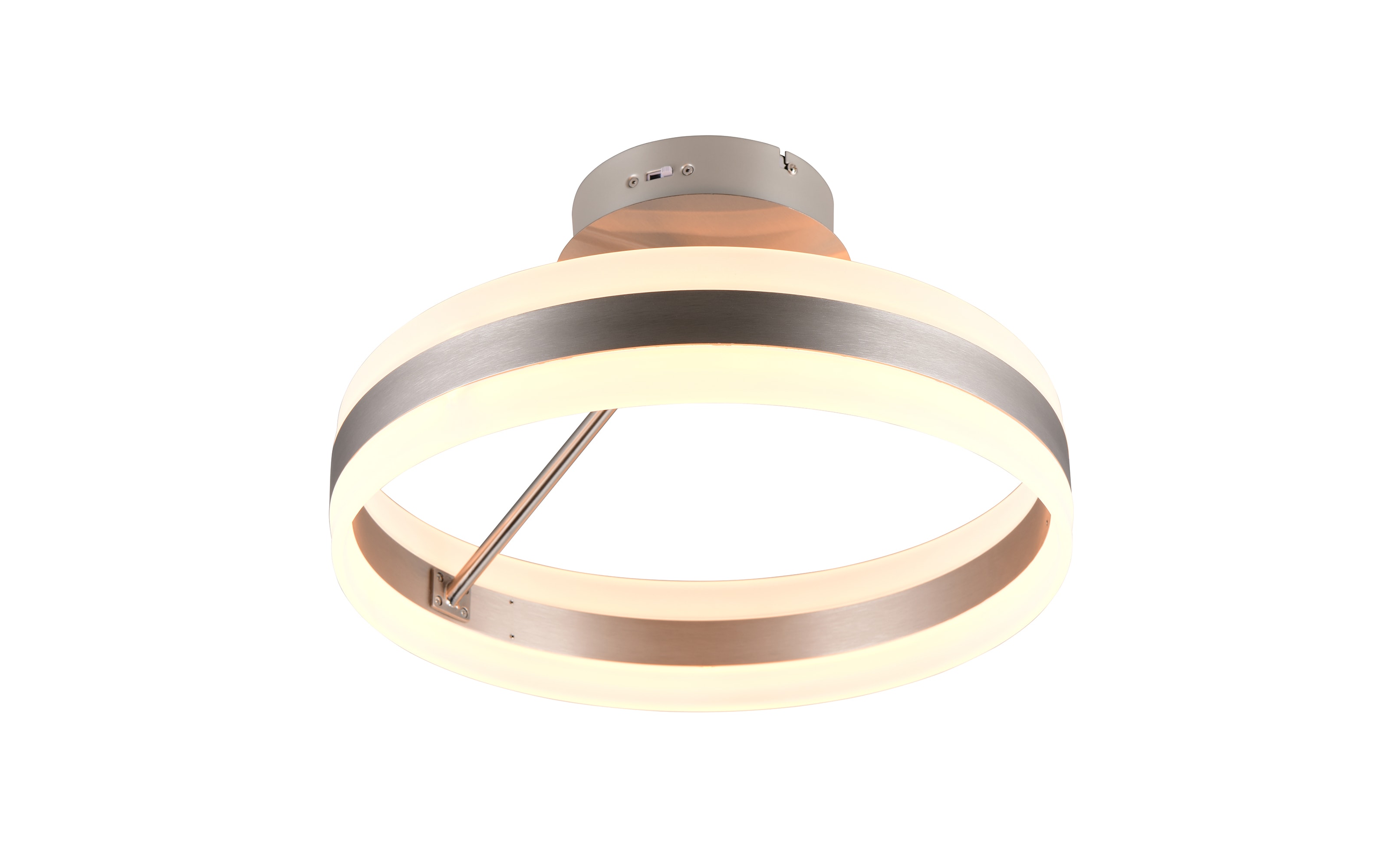 LED-Deckenleuchte Dios, nickelfarbig