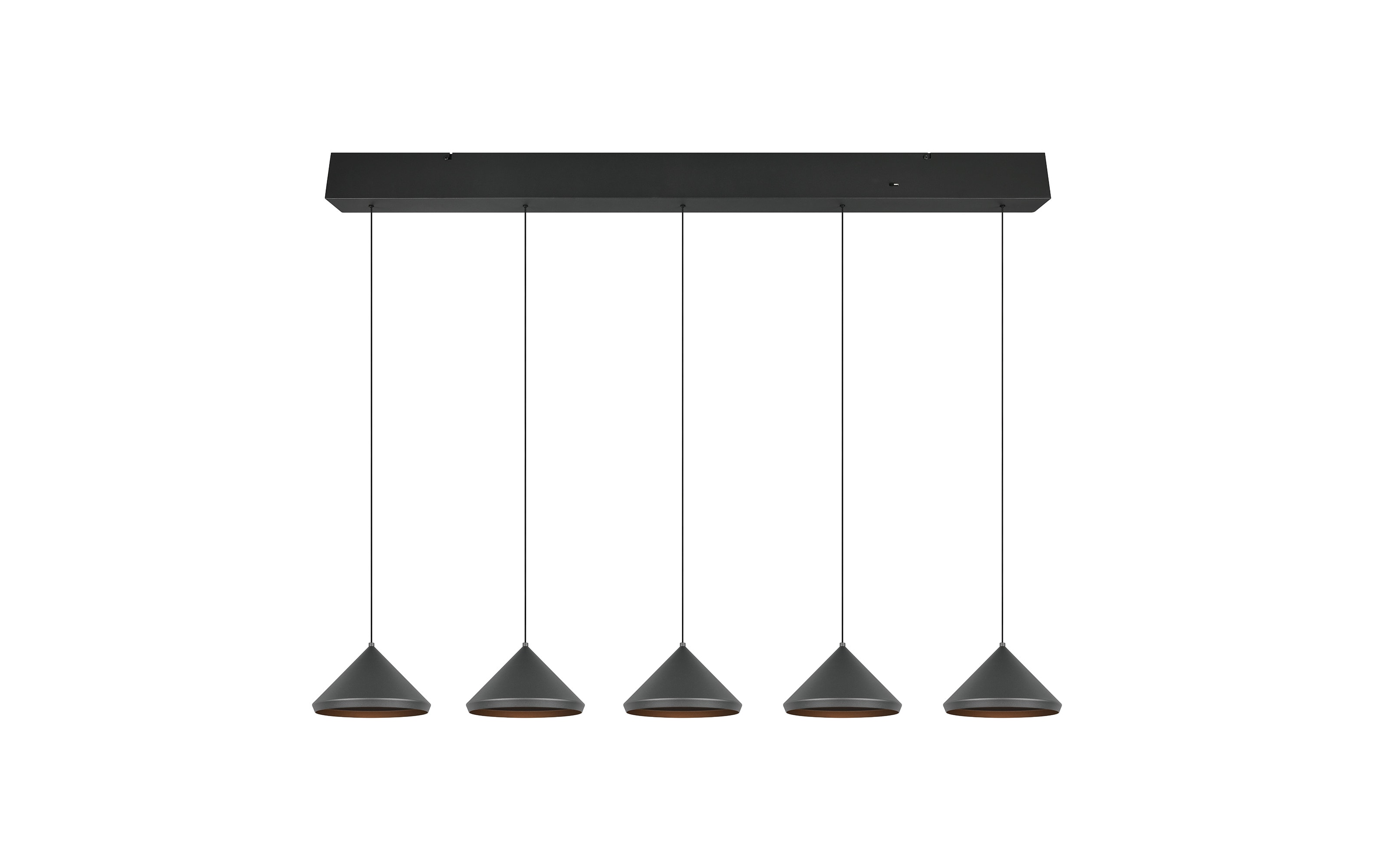 LED-Pendelleuchte Laguna, schwarz, 5-flammig, inkl. Höhenverstellung