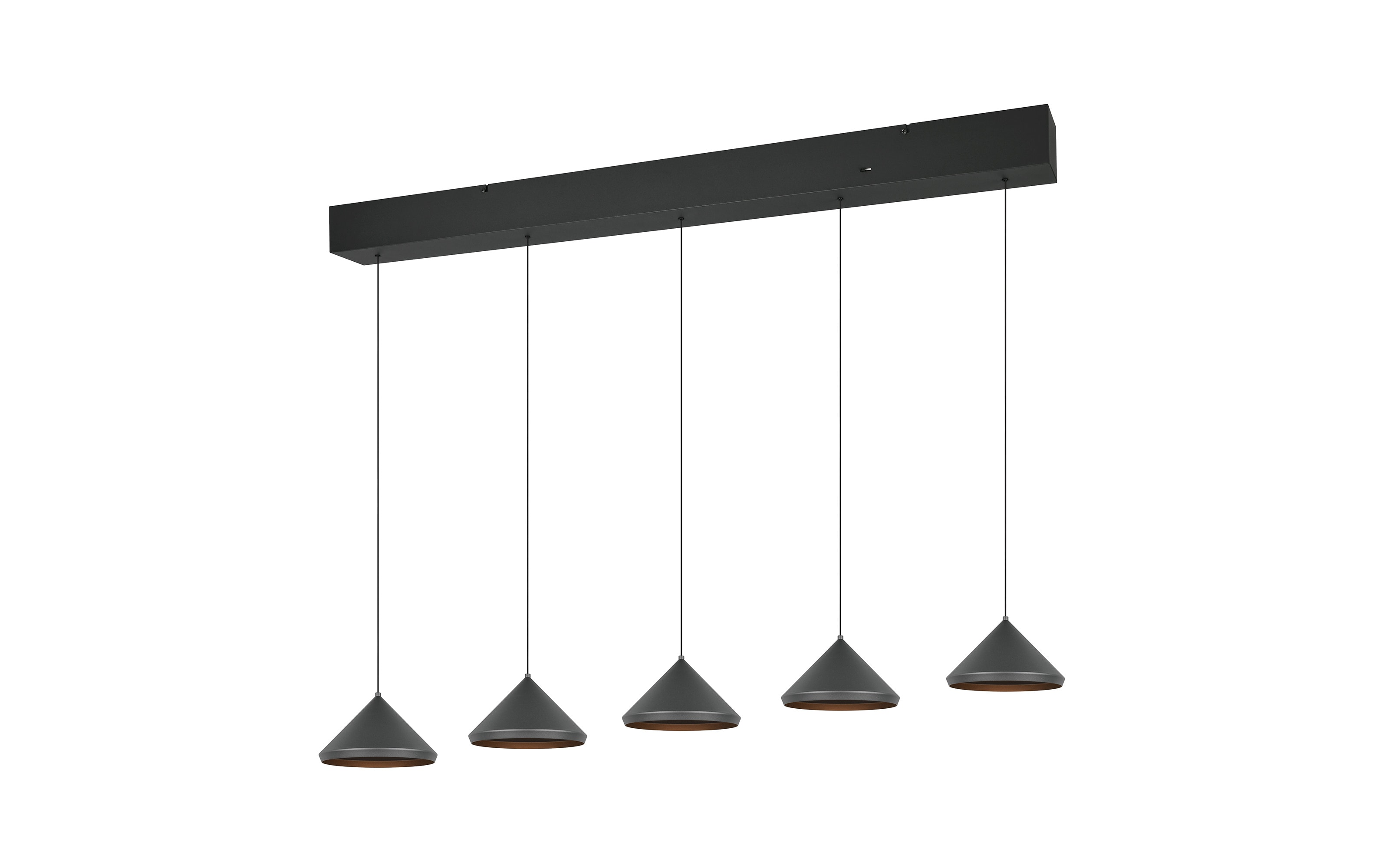 LED-Pendelleuchte Laguna, schwarz, 5-flammig, inkl. Höhenverstellung