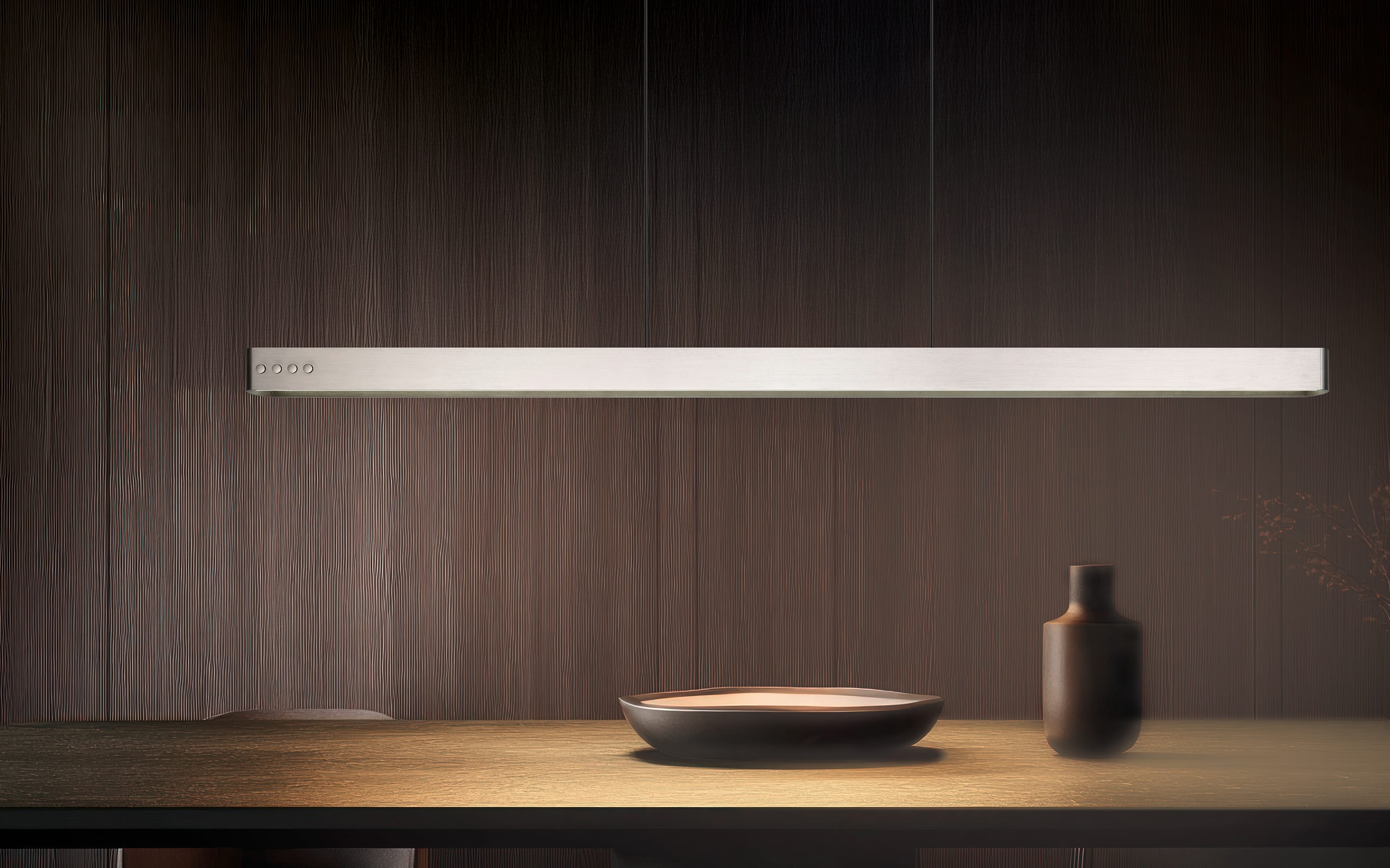 LED-Pendelleuchte Donegal, nickel, inkl. Fernbedienung 