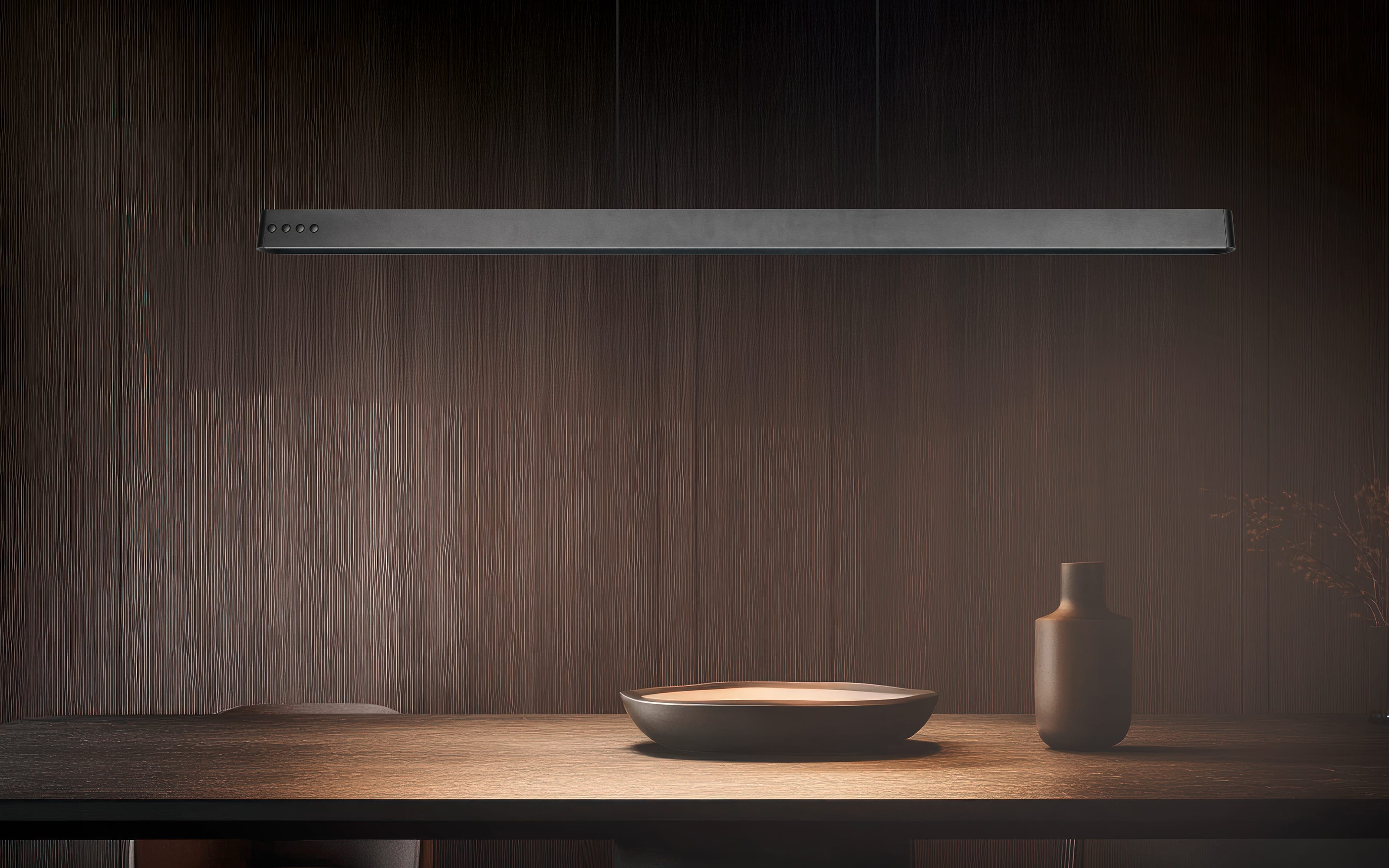 LED-Pendelleuchte Donegal, schwarz, inkl. Fernbedienung 