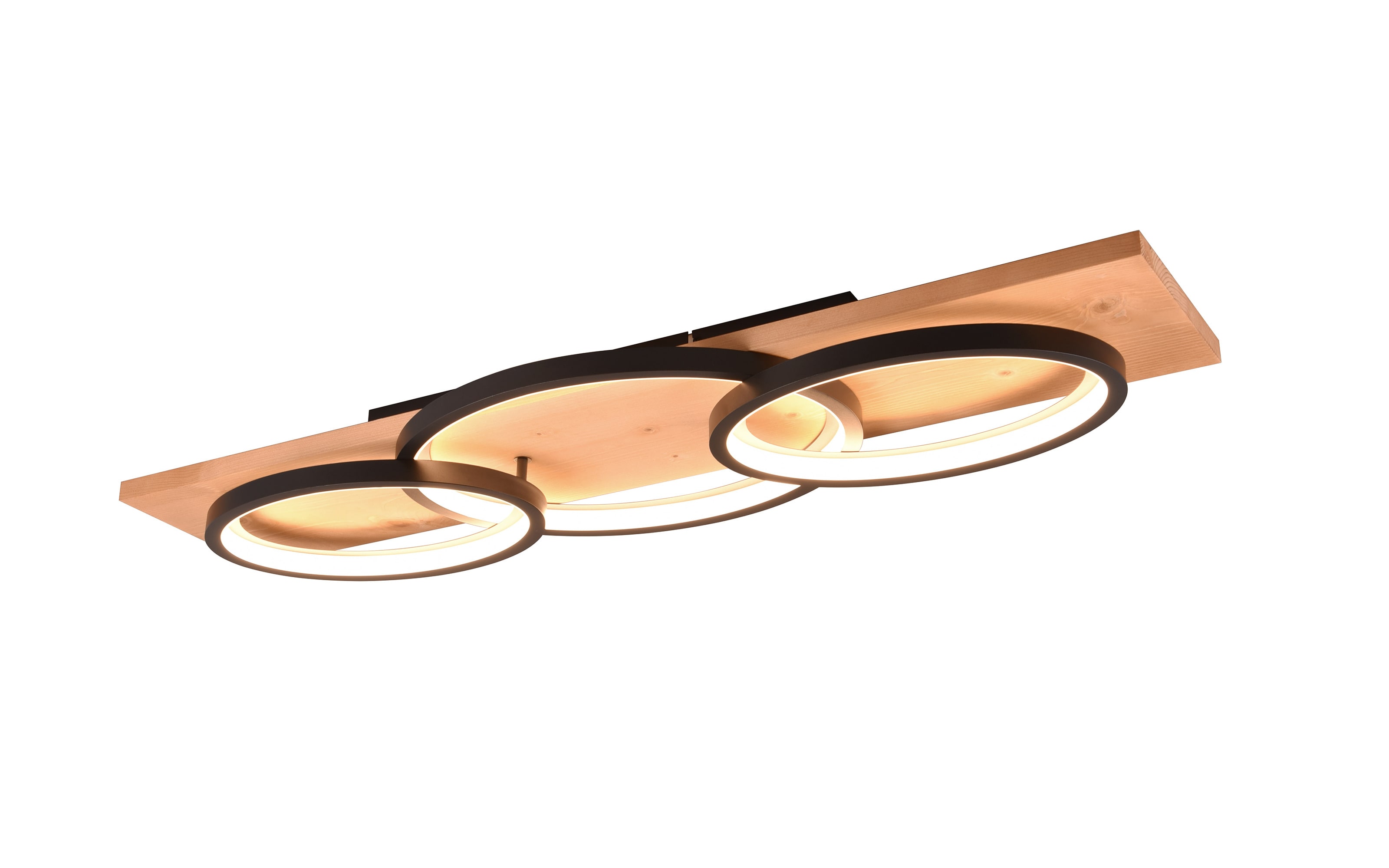 LED-Deckenleuchte Barca, holz/schwarz