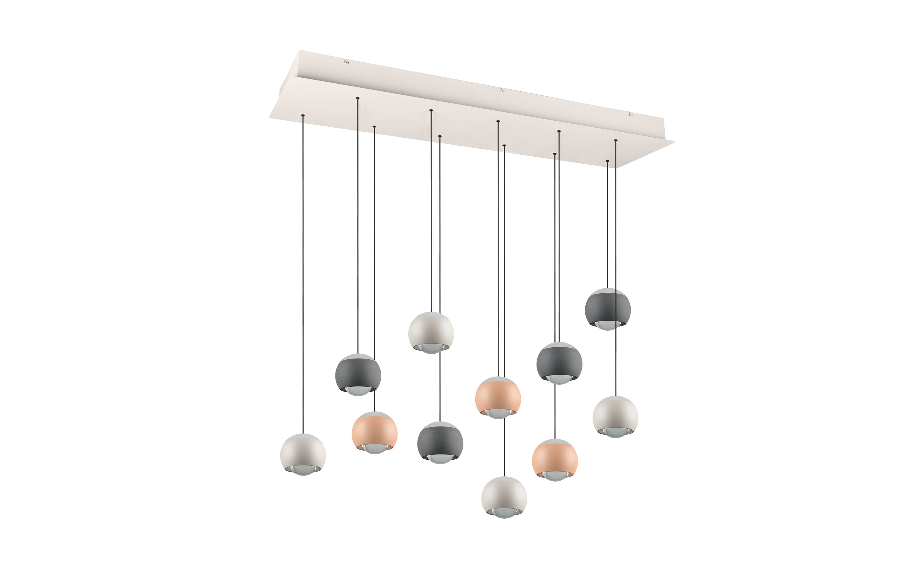 LED-Pendelleuchte Cannon, mehrfarbig, 11-flammig, inkl. stufenloser Höhenverstellung 