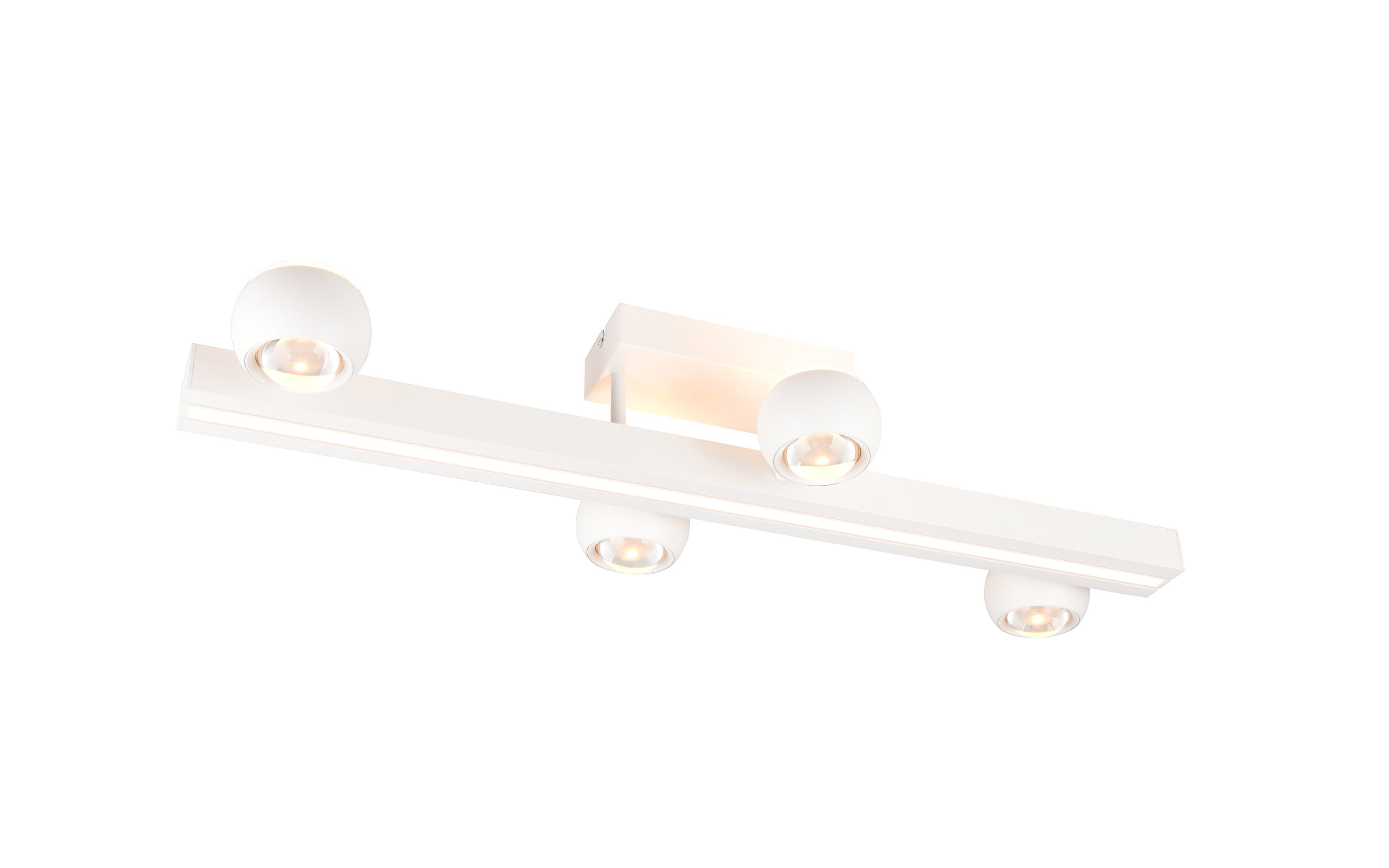 LED-Deckenleuchte Cannon, weiß, inkl. stufenloser Dimmfunktion