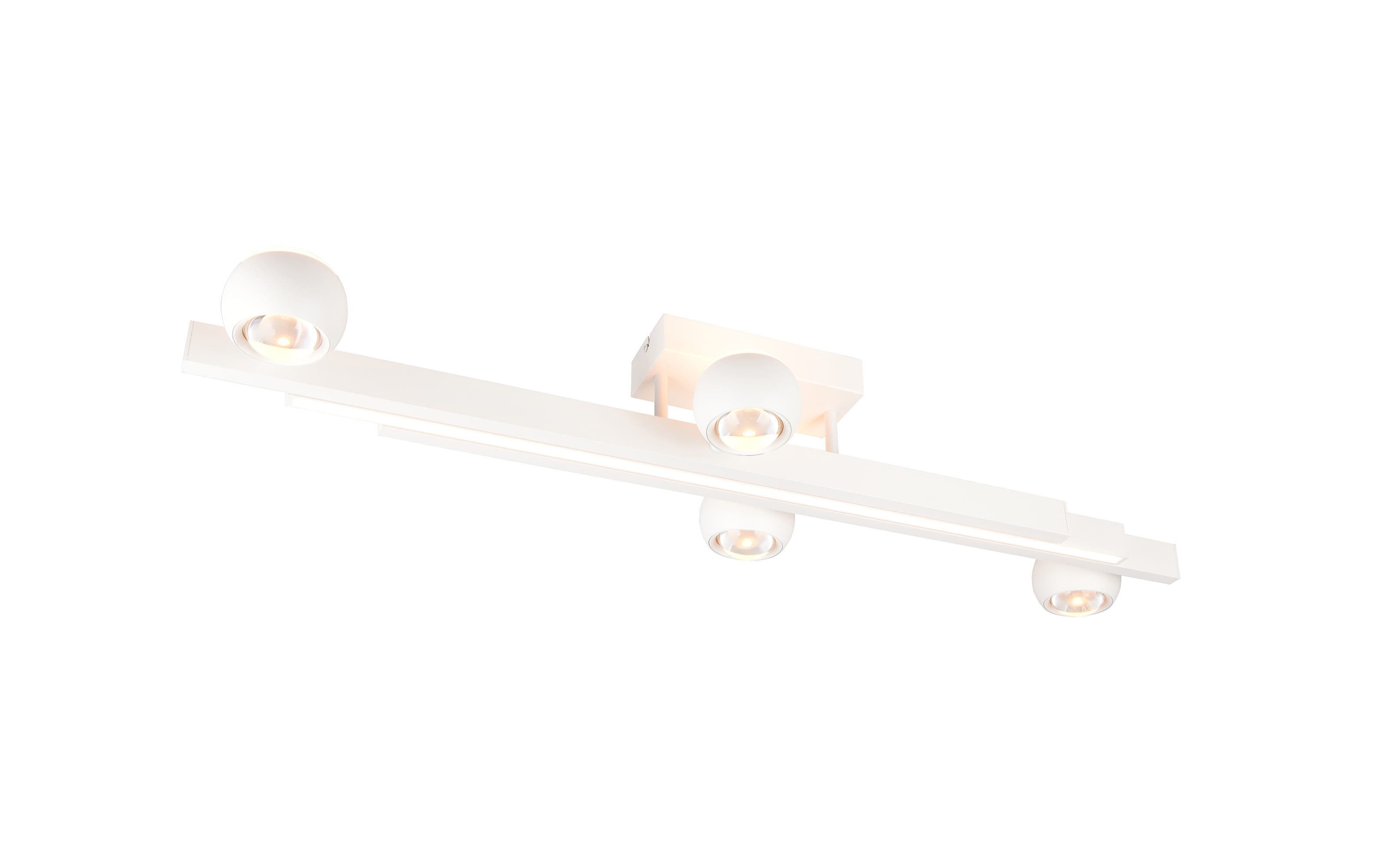 LED-Deckenleuchte Cannon, weiß, inkl. stufenloser Dimmfunktion