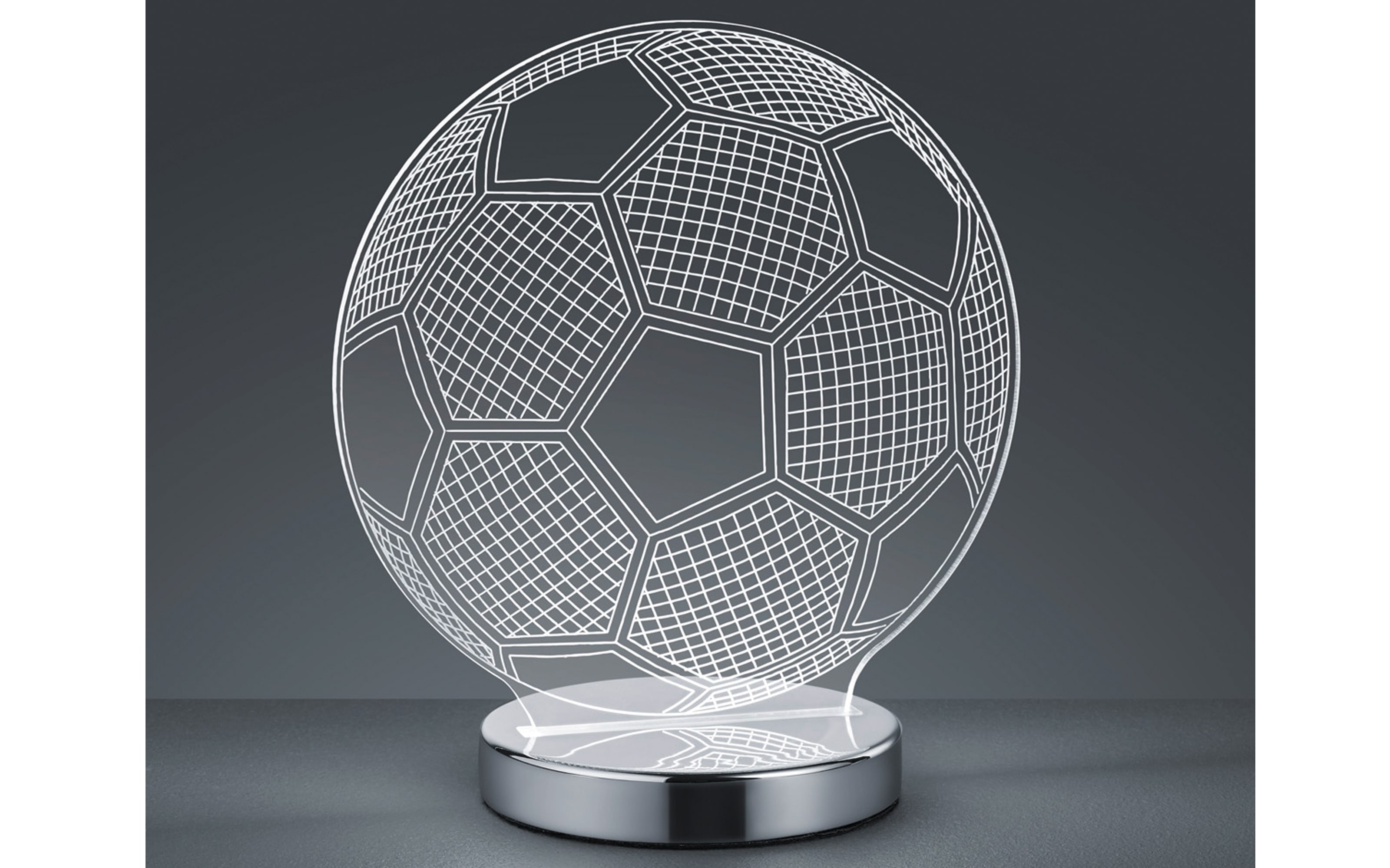 LED-Tischleuchte Ball, chromfarbig, 20 cm
