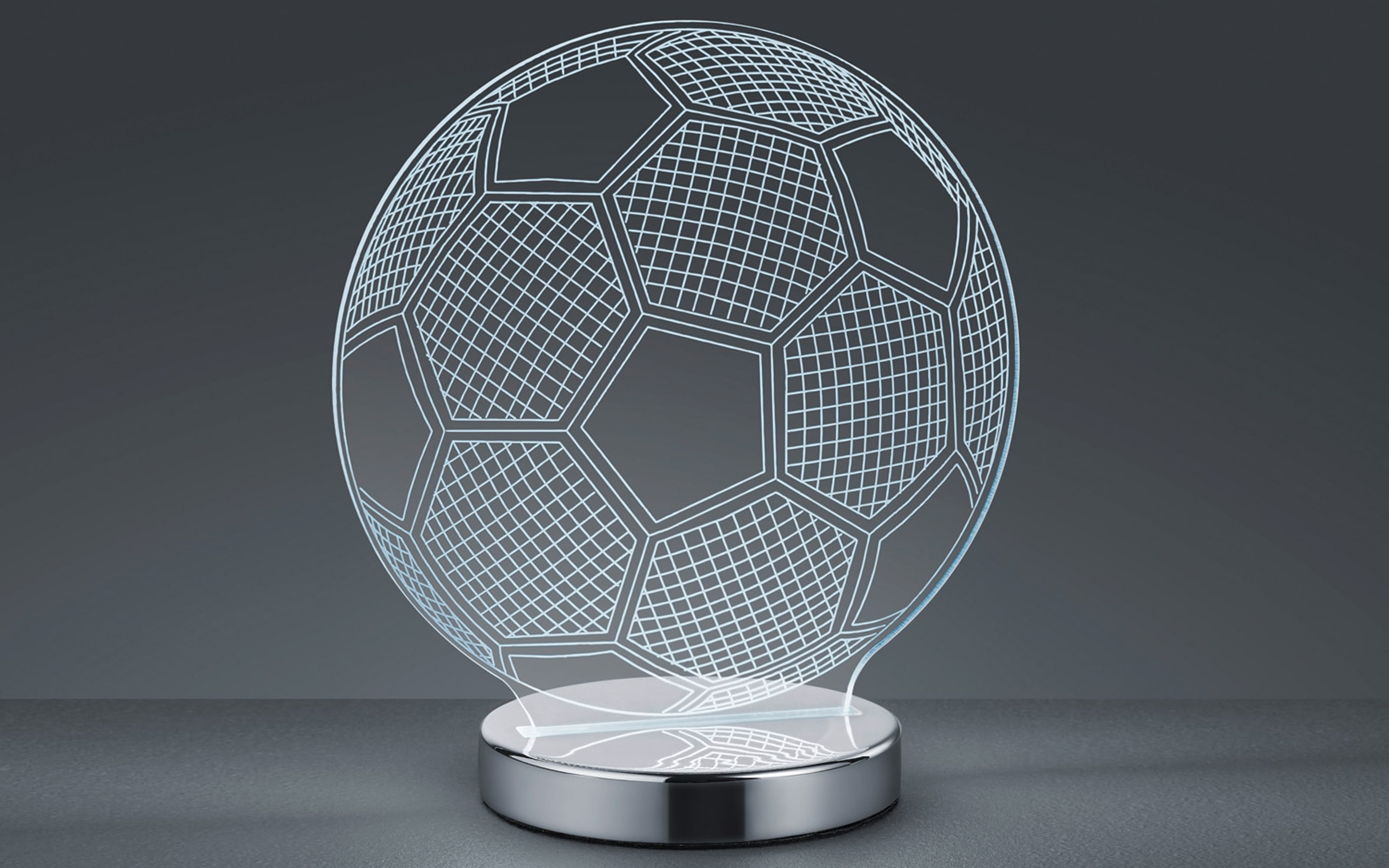 LED-Tischleuchte Ball, chromfarbig, 20 cm