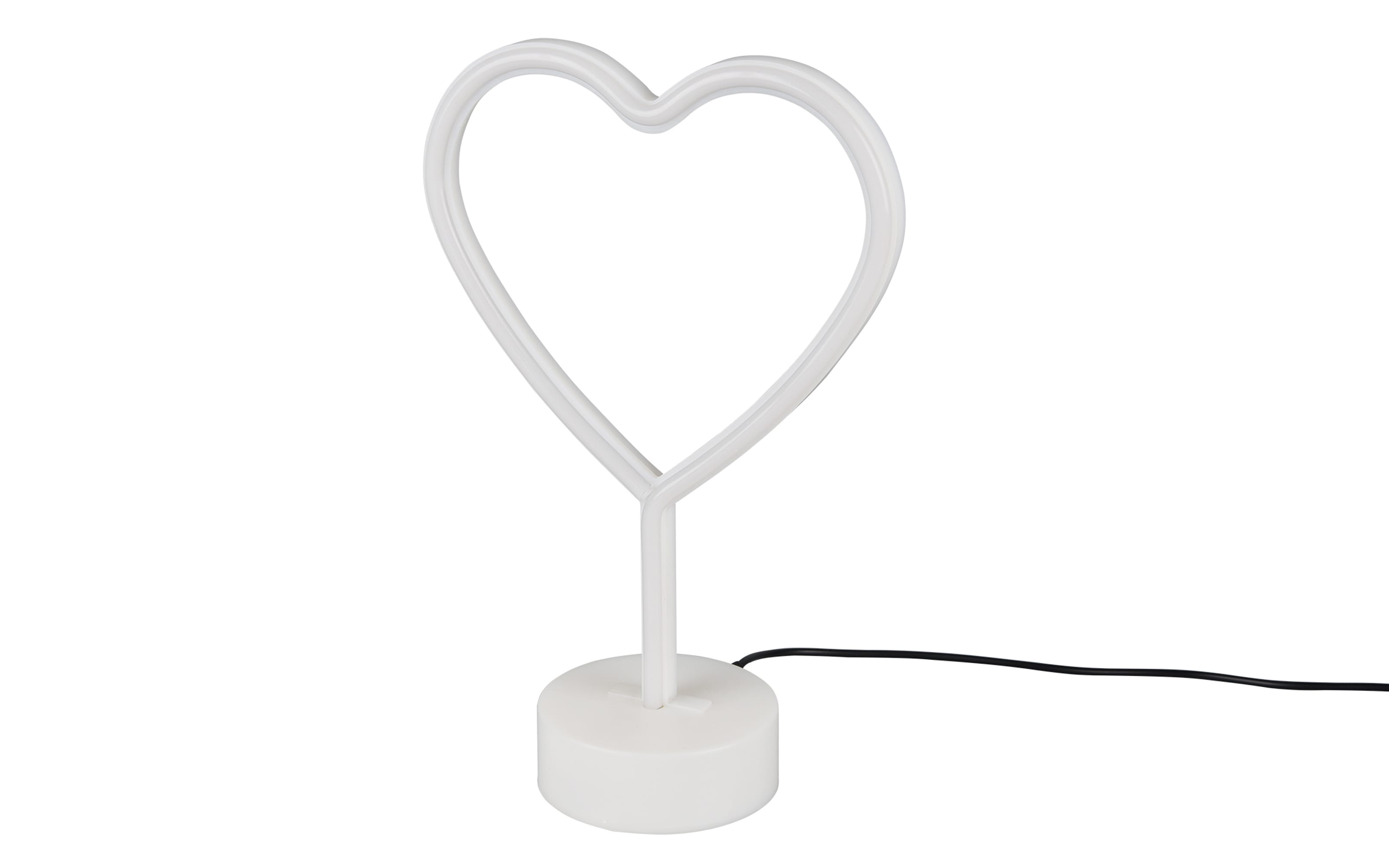 LED-Deko-Tischleuchte Heart, weiß, 30 cm
