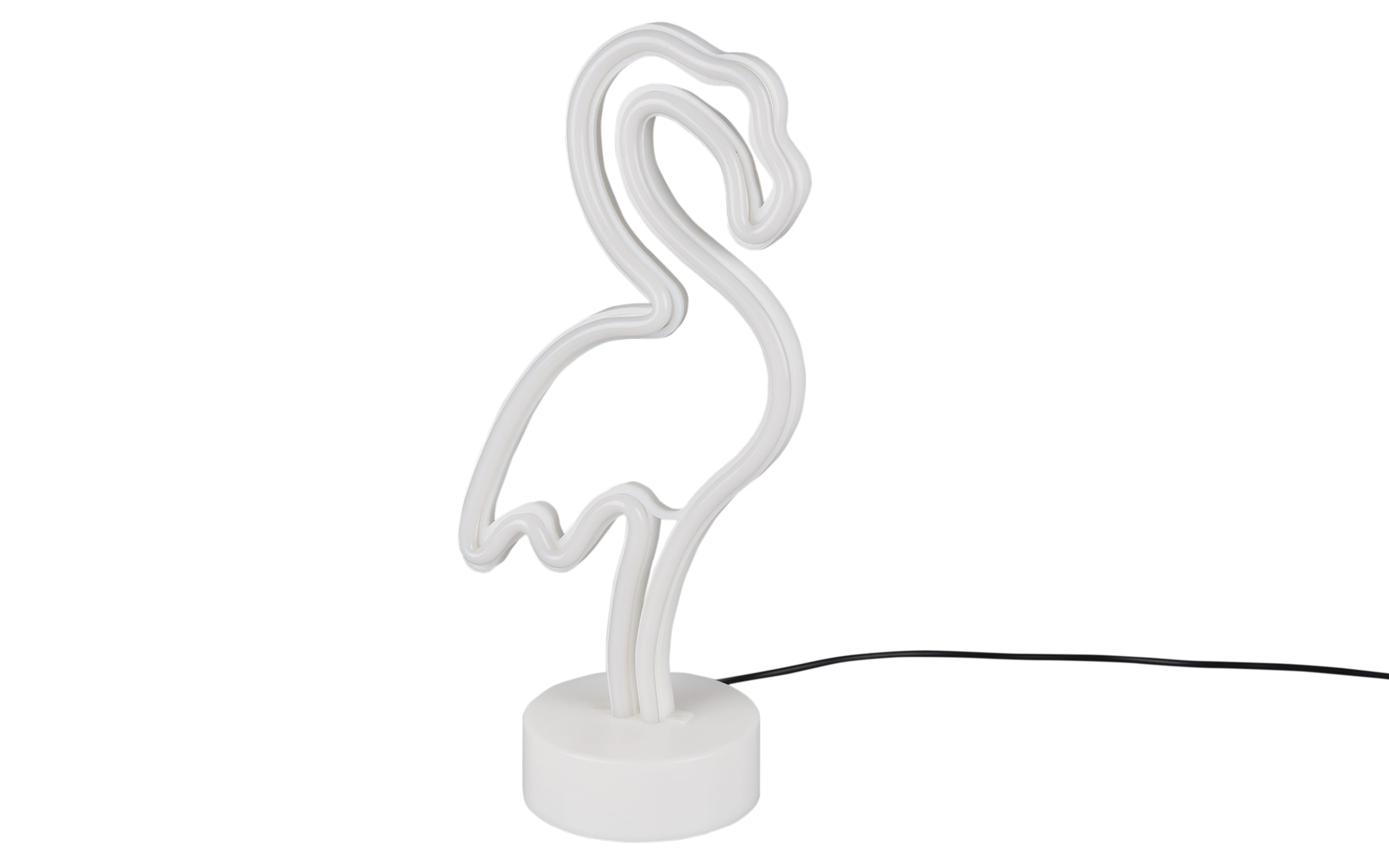 LED-Deko-Tischleuchte Flamingo, weiß, 32,5 cm