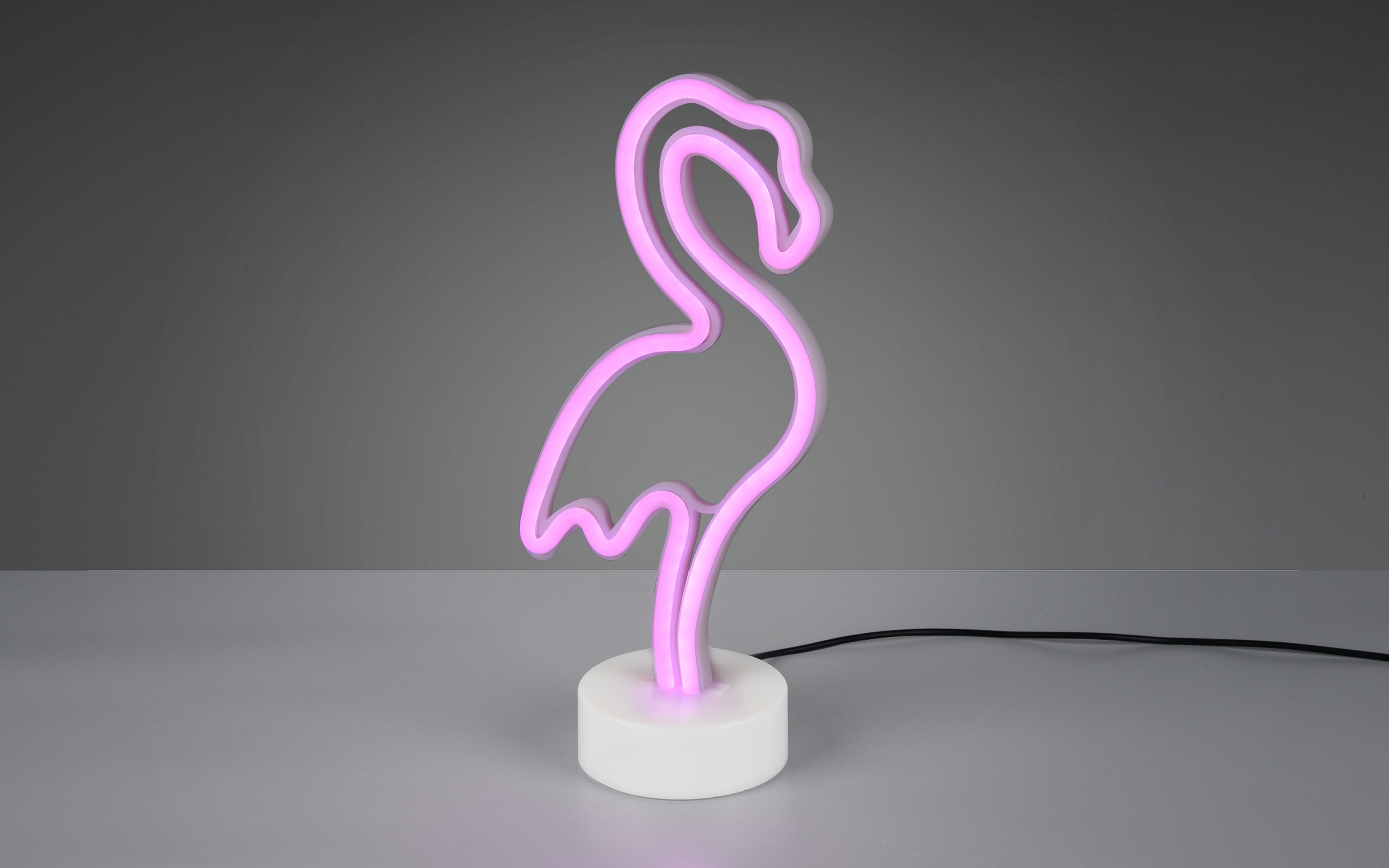 LED-Deko-Tischleuchte Flamingo, weiß, 32,5 cm