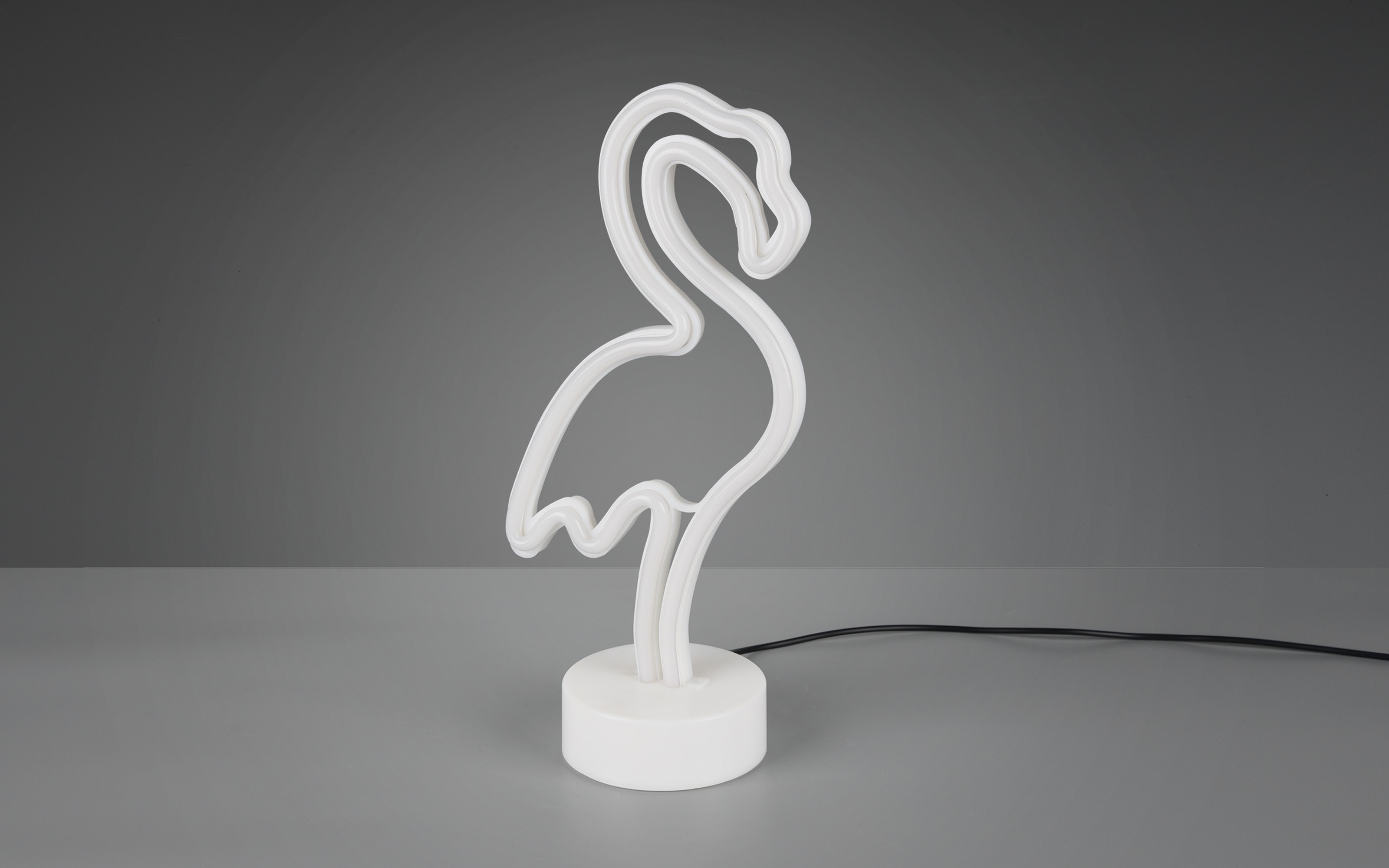 LED-Deko-Tischleuchte Flamingo, weiß, 32,5 cm