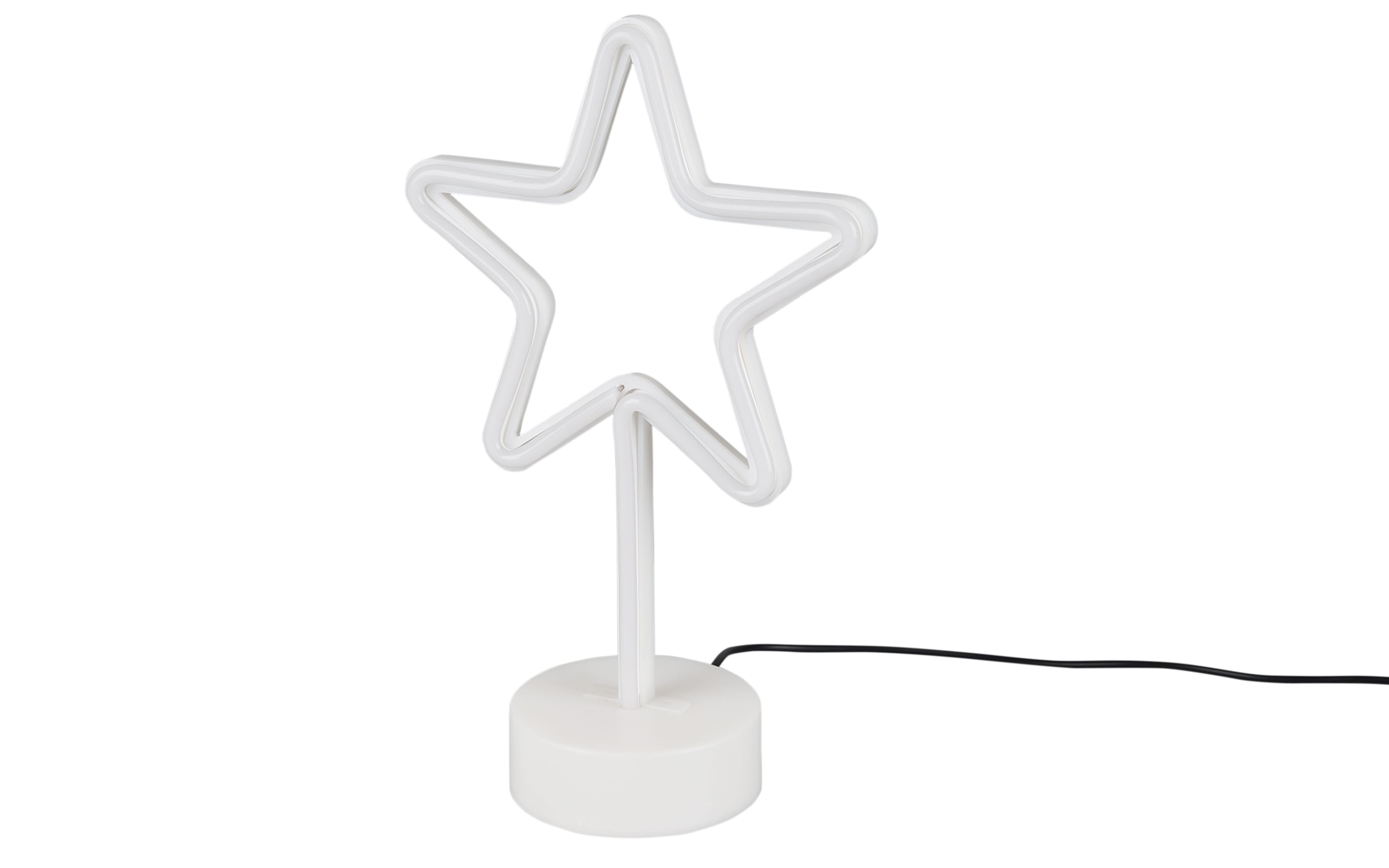 LED-Deko-Tischleuchte Stern, weiß, 32,5 cm