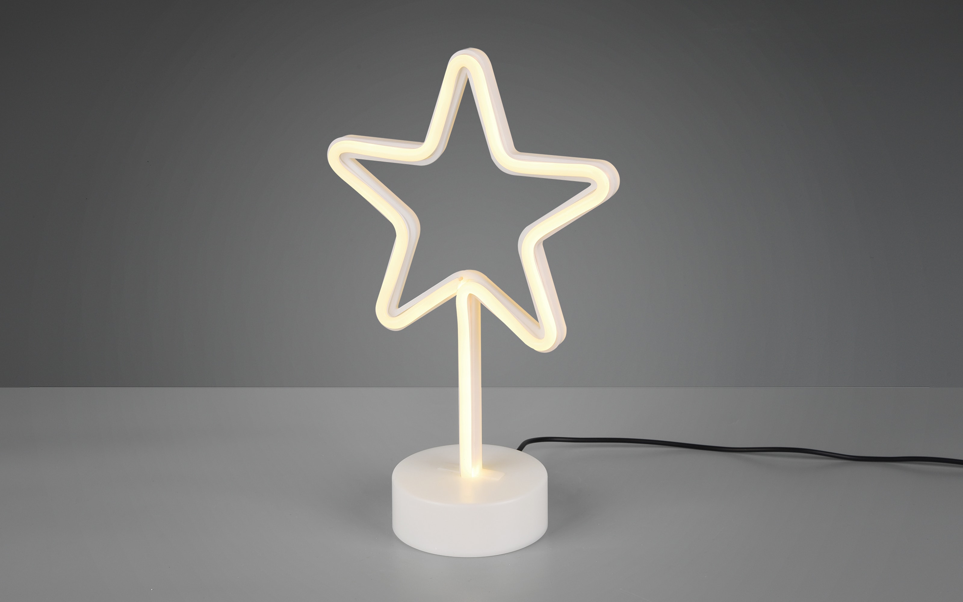 LED-Deko-Tischleuchte Stern, weiß, 32,5 cm