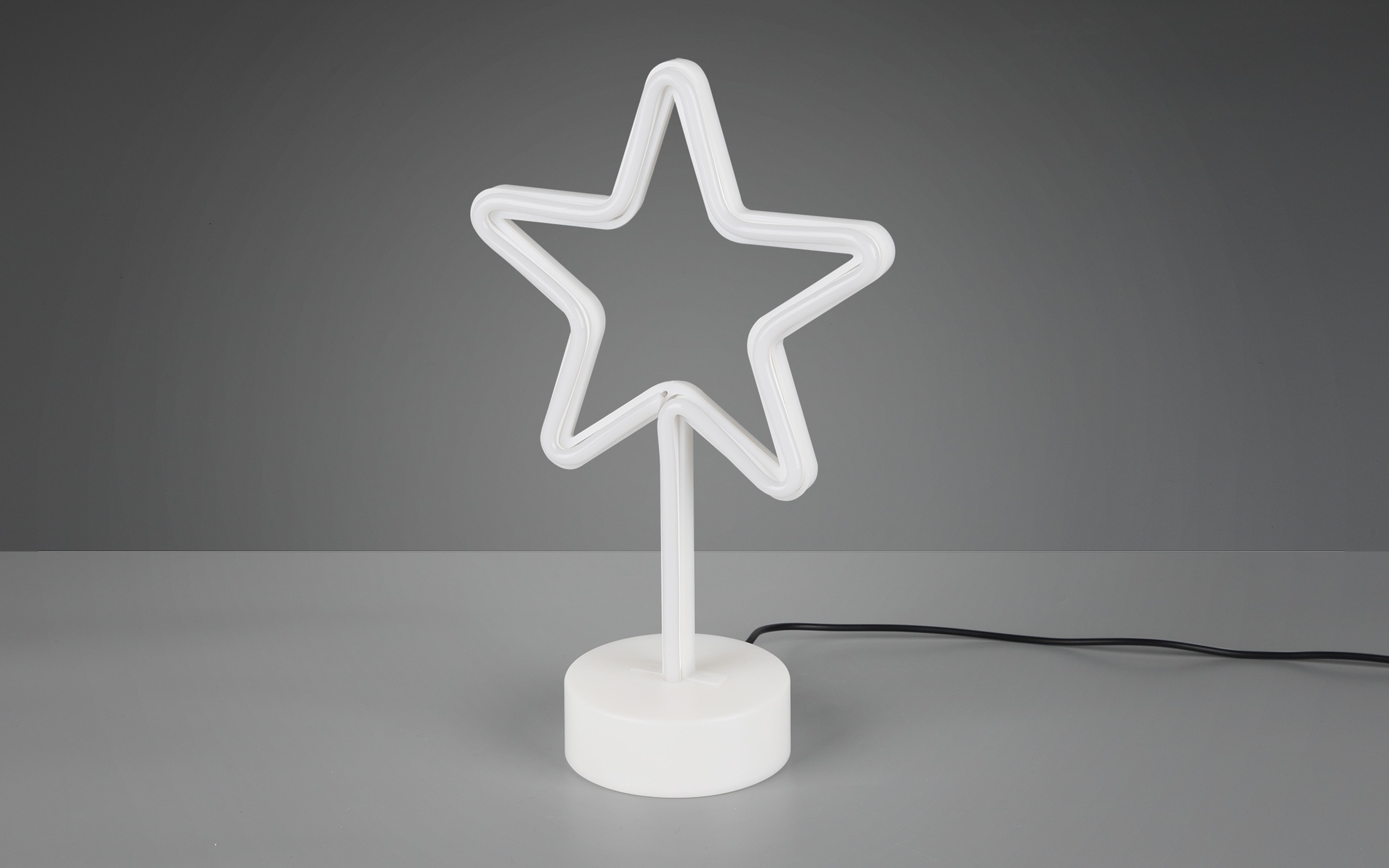 LED-Deko-Tischleuchte Stern, weiß, 32,5 cm