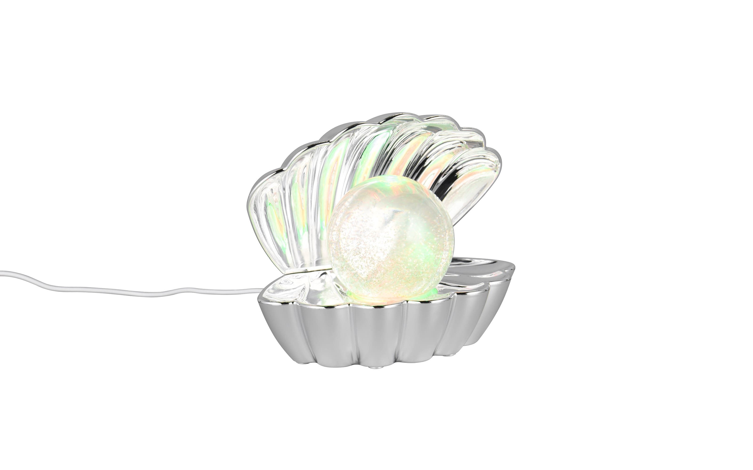 LED-Tischleuchte Shelly, chromfarbig, inkl. RGB-Farbwechsler
