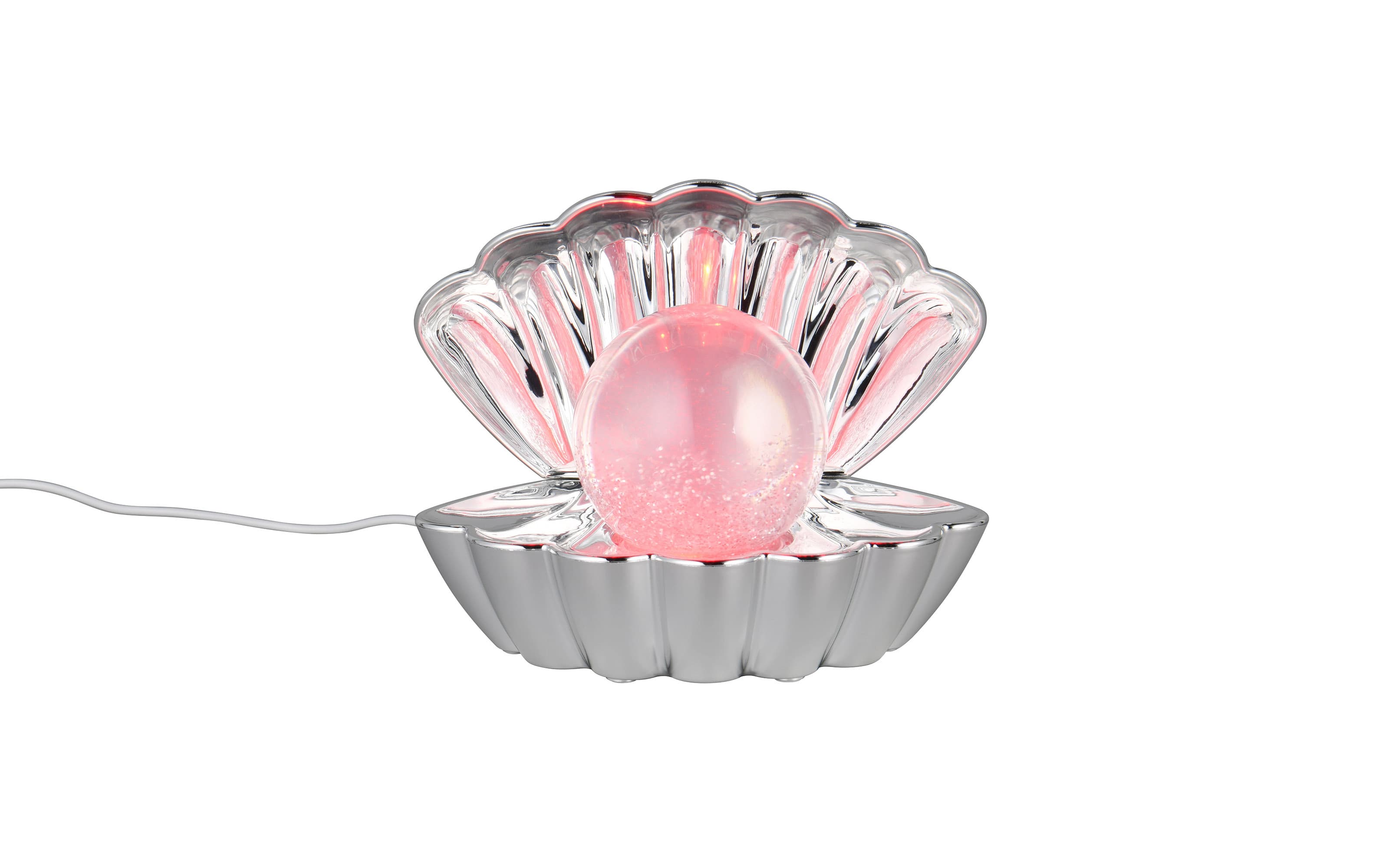 LED-Tischleuchte Shelly, chromfarbig, inkl. RGB-Farbwechsler