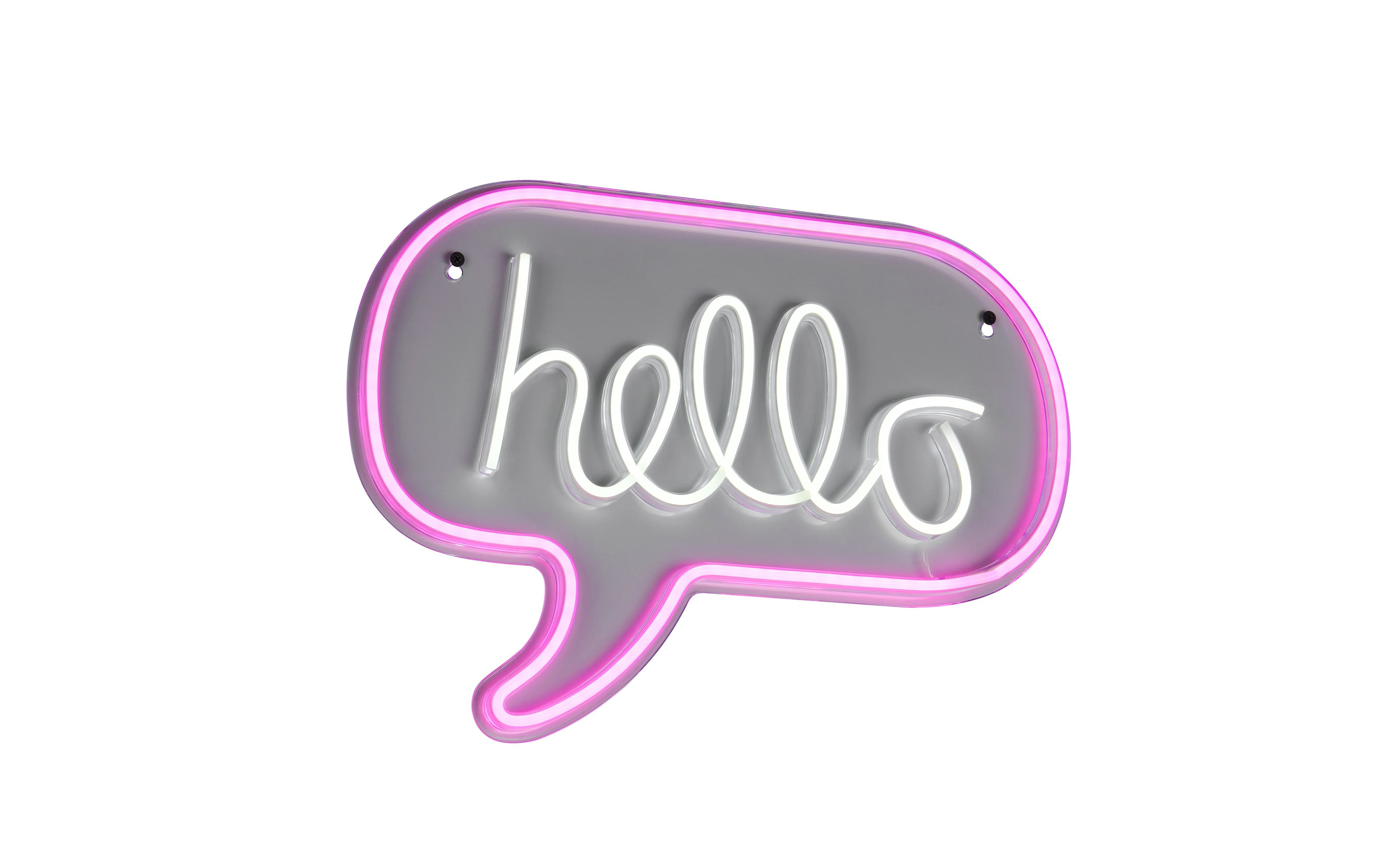 Wandleuchte Hello, pink/weiß