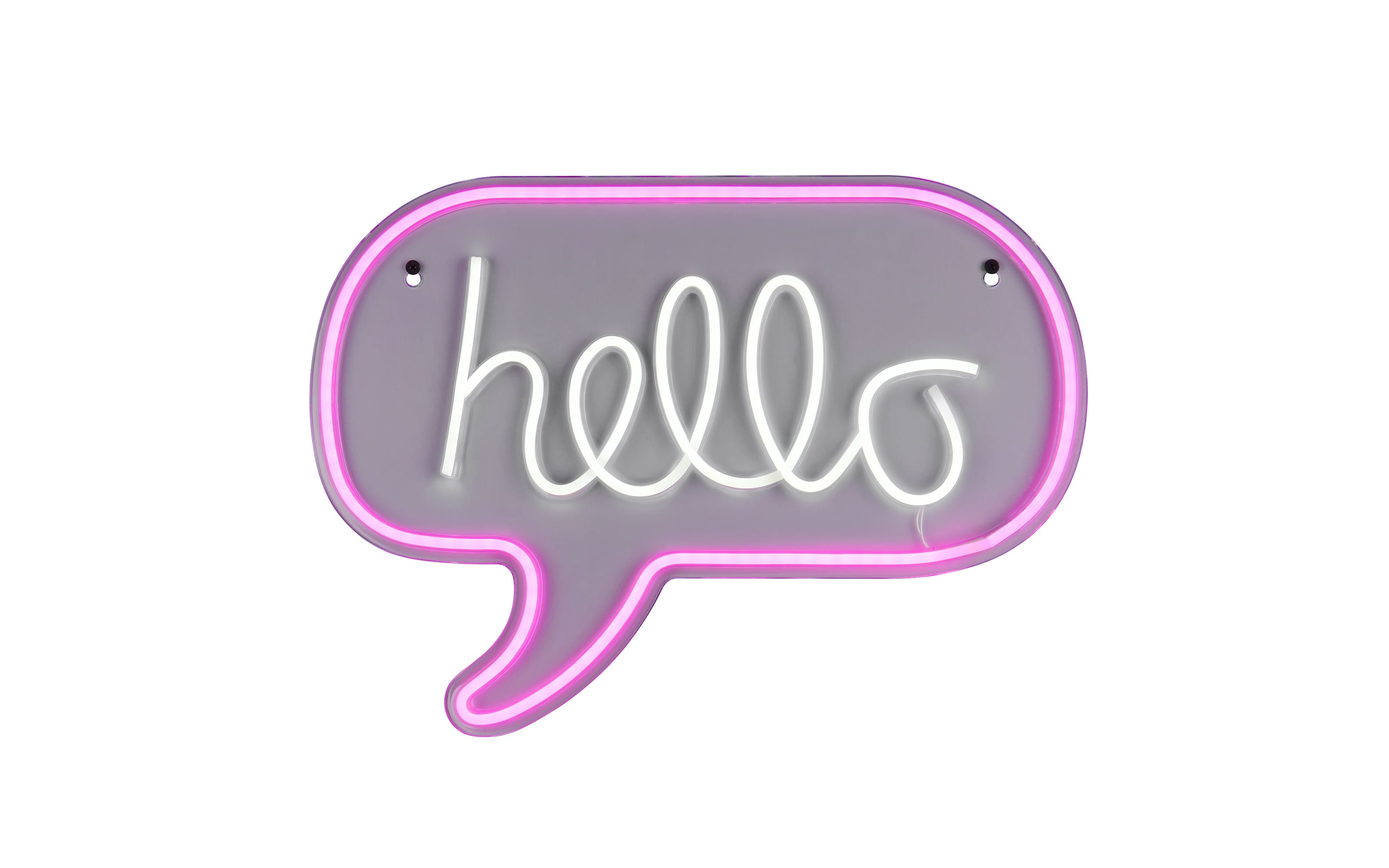 Wandleuchte Hello, pink/weiß