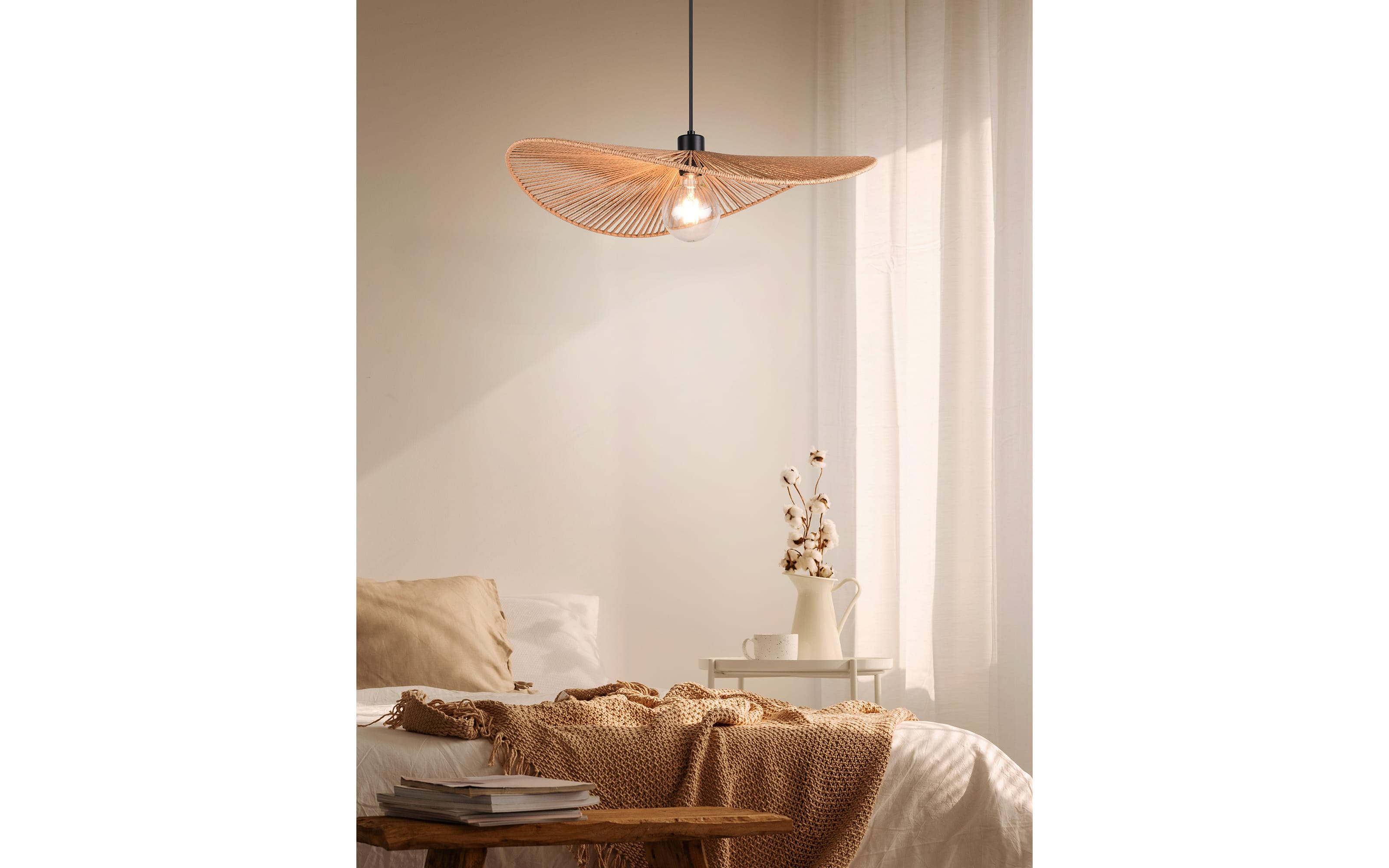 Pendelleuchte Laurine, schwarz/braun