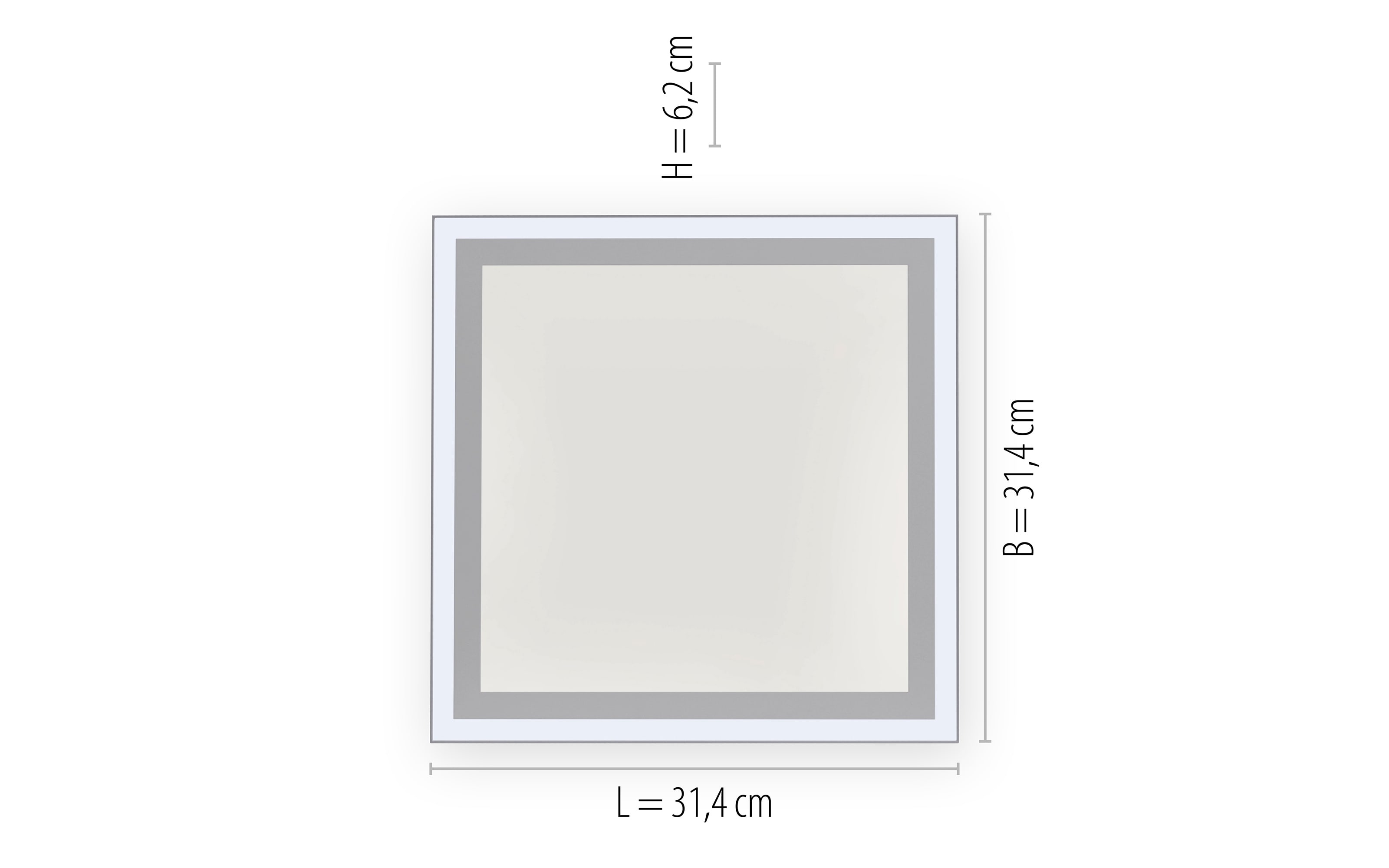 LED-Deckenleuchte Edging, weiß, 31 cm