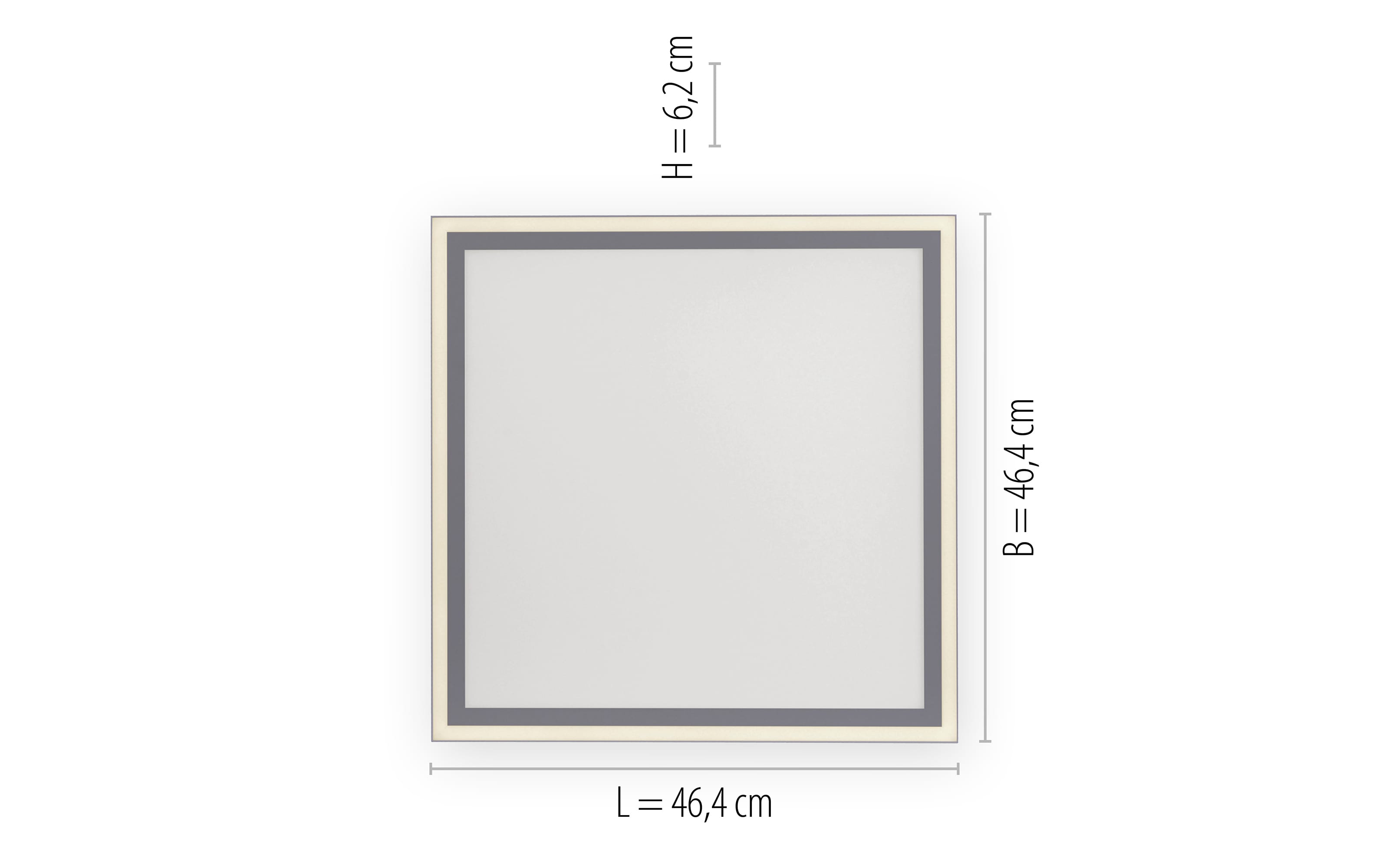 LED-Deckenleuchte Edging, weiß, 46 cm