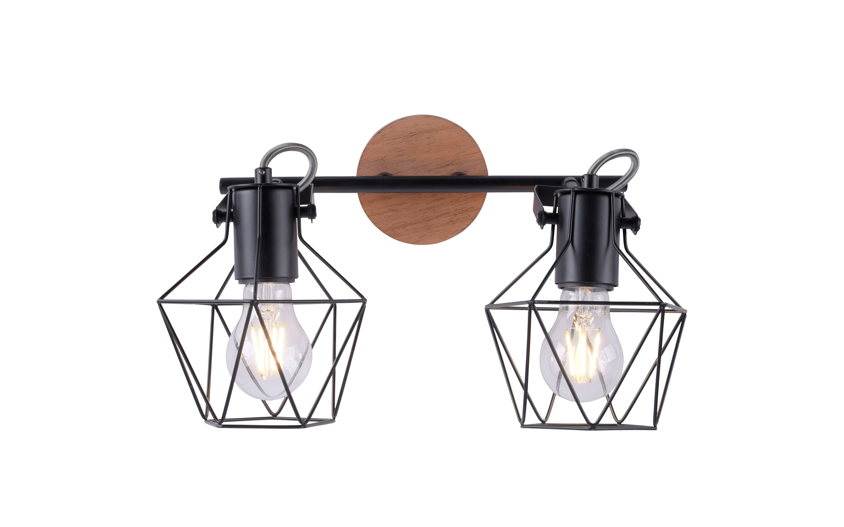 Deckenleuchte Jaro, schwarz/holz-natur, 40 cm