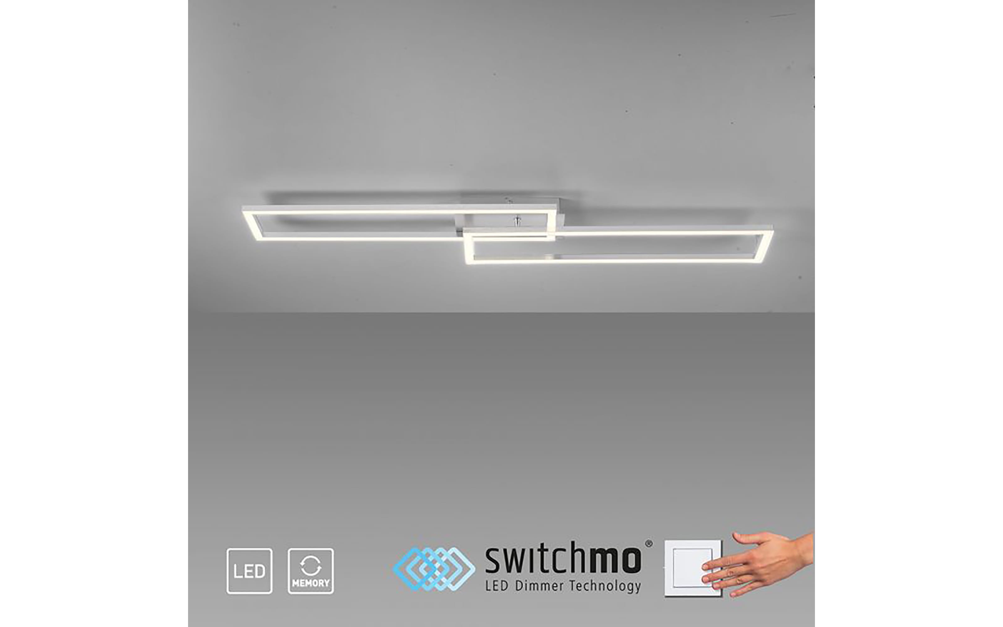 LED-Deckenleuchte Iven in stahlfarbig, 101 cm