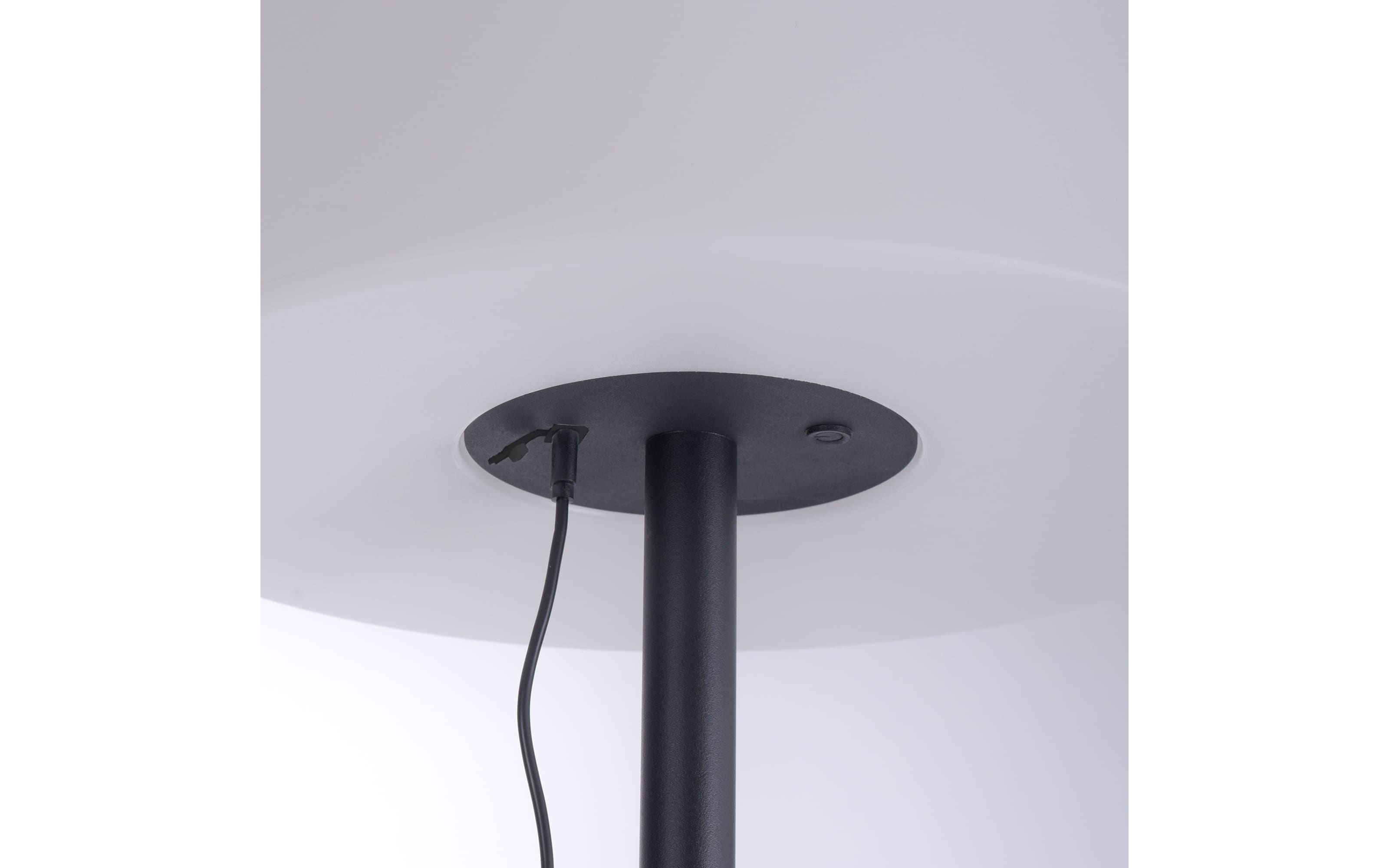 LED-Akku-Standleuchte Holly, schwarz/weiß, 135 cm