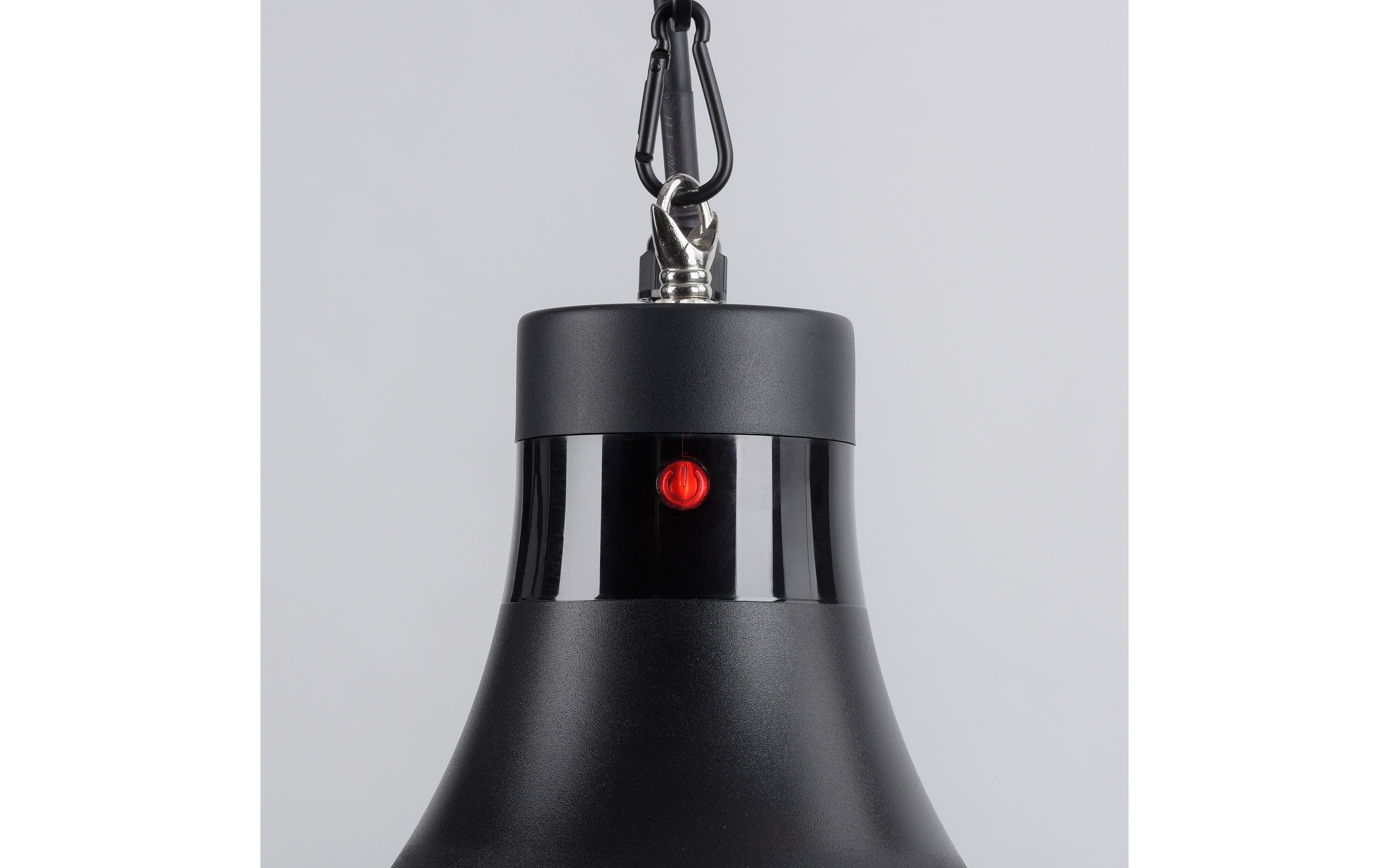 Decken-Heizstrahler Glow IP44 in schwarz, 43 cm