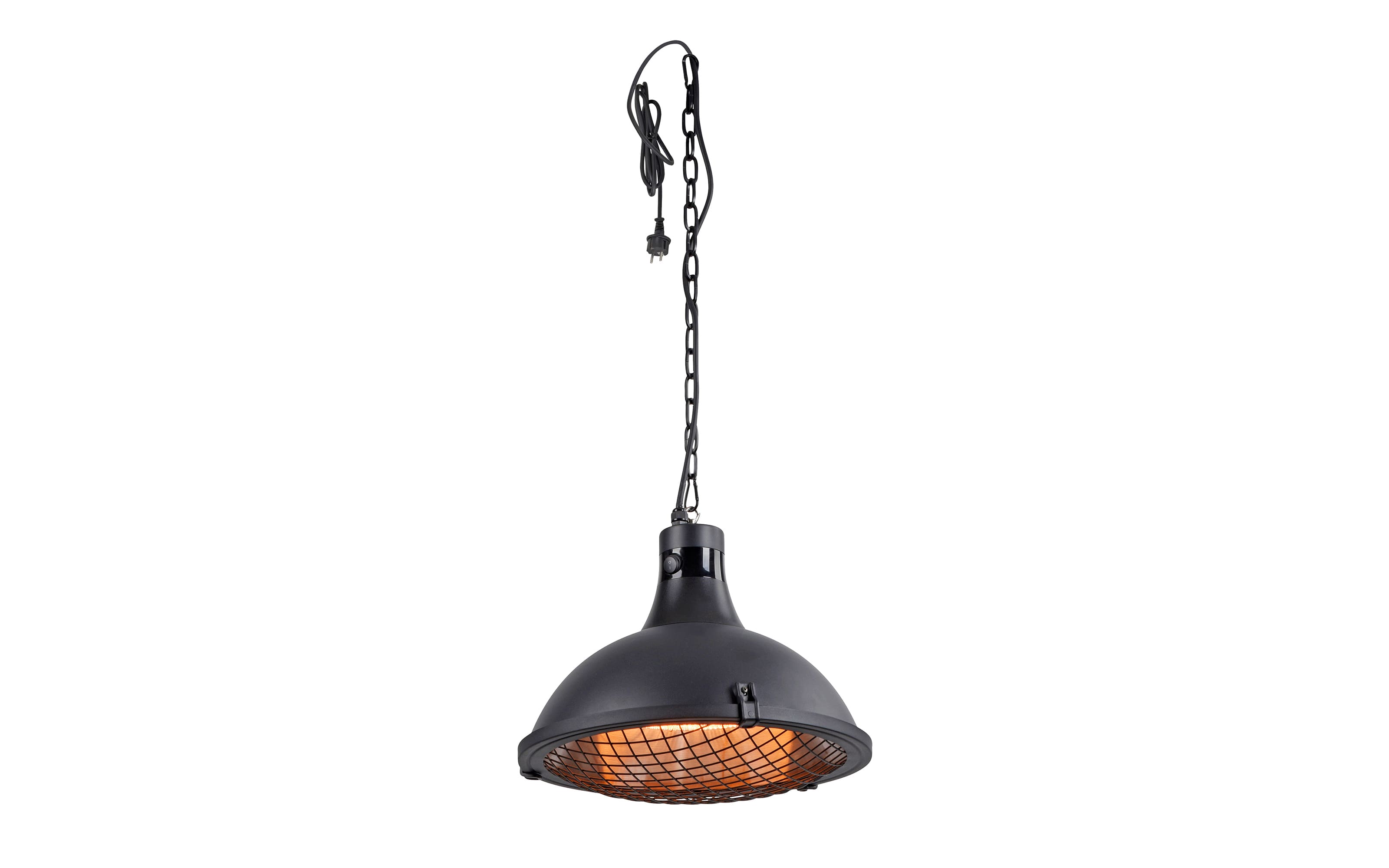 Decken-Heizstrahler Glow IP44 in schwarz, 43 cm