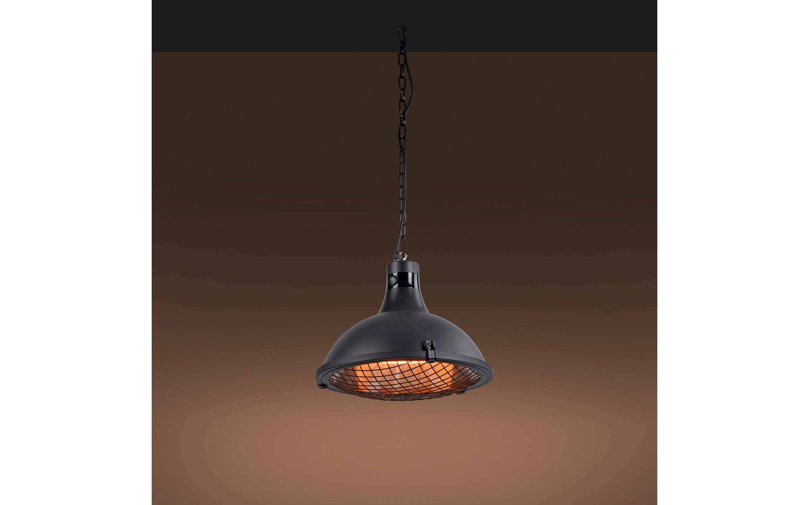 Decken-Heizstrahler Glow IP44 in schwarz, 43 cm