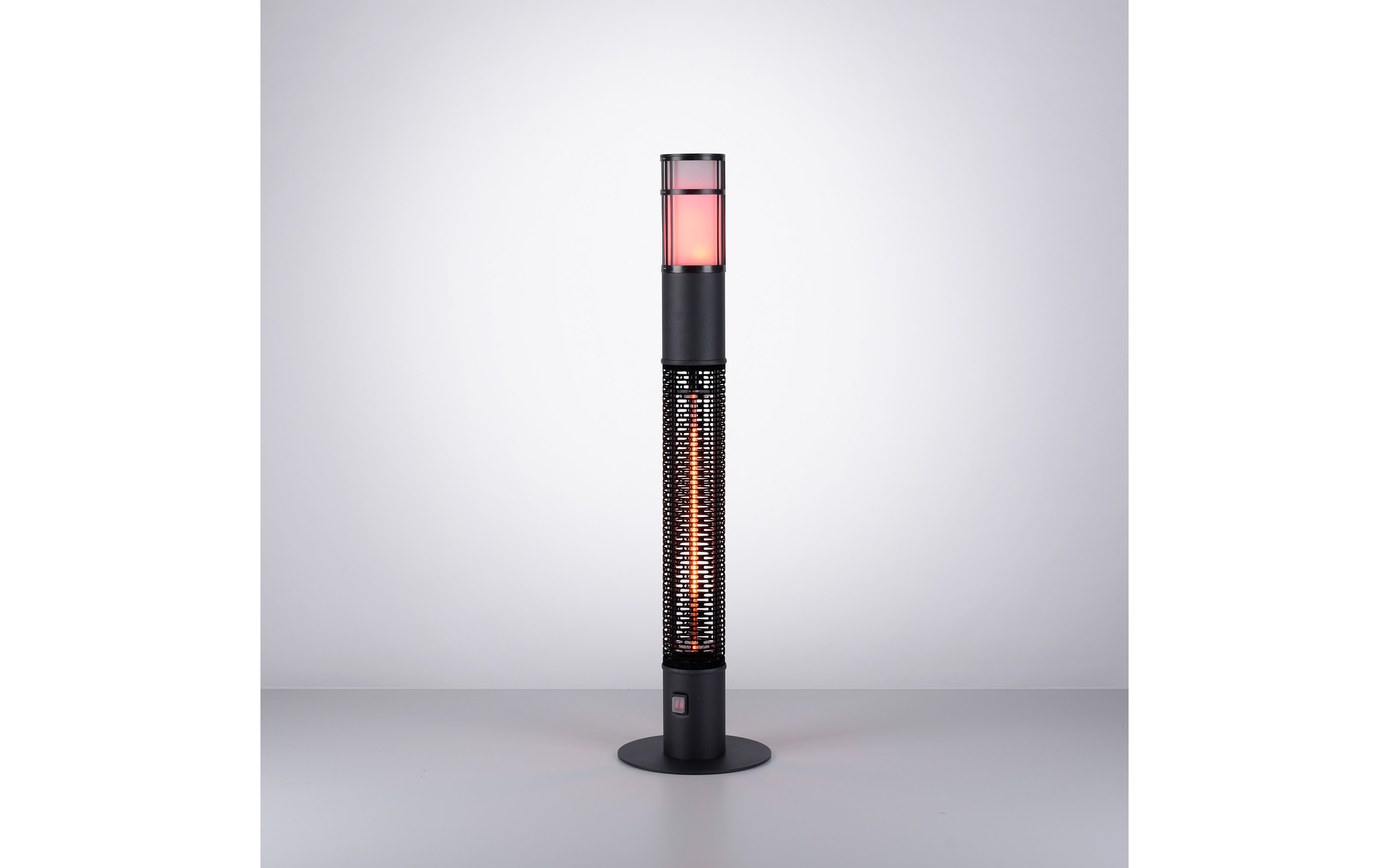 Stand-Heizstrahler Glow IP55 in schwarz, 110 cm