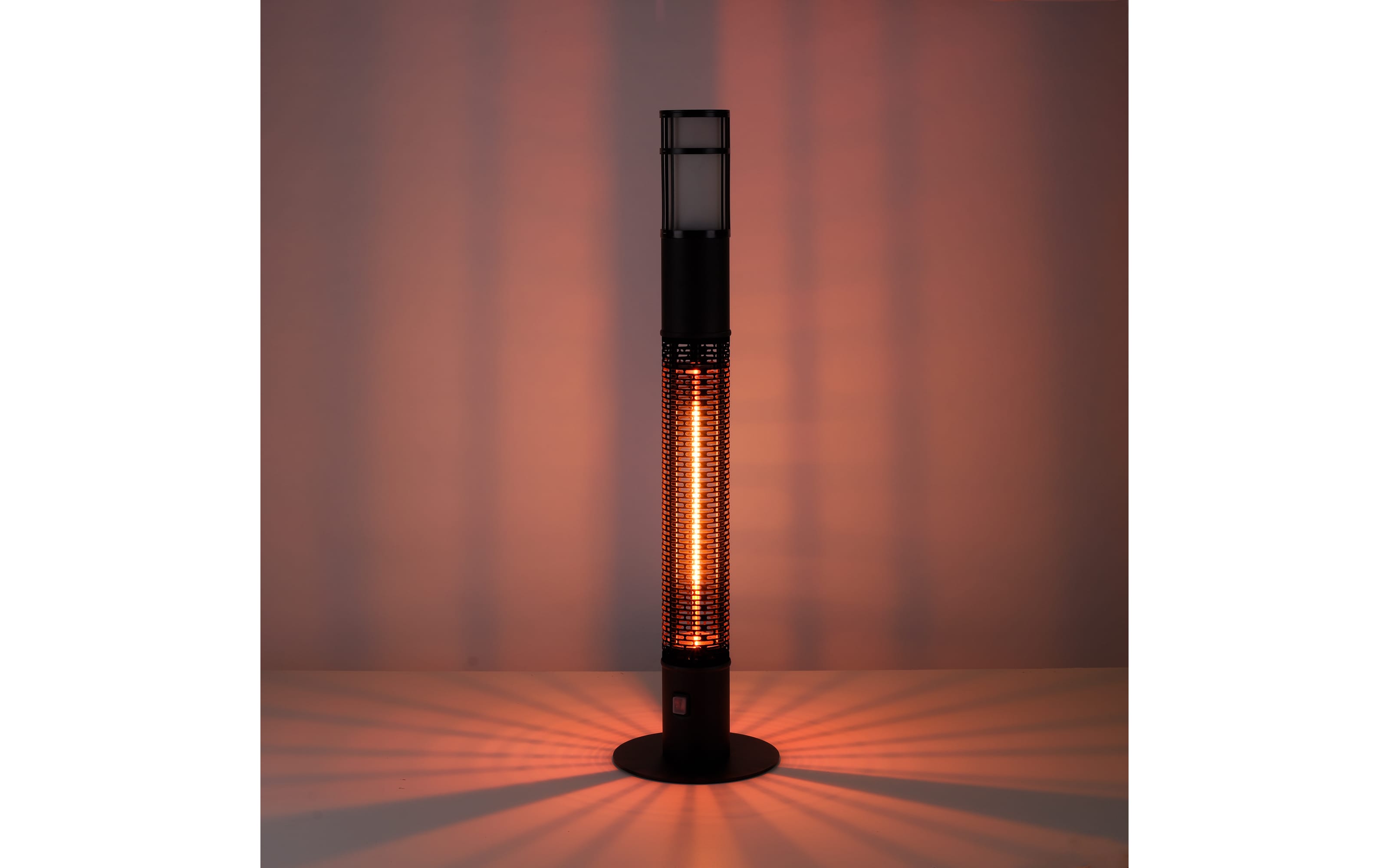 Stand-Heizstrahler Glow IP55 in schwarz, 110 cm