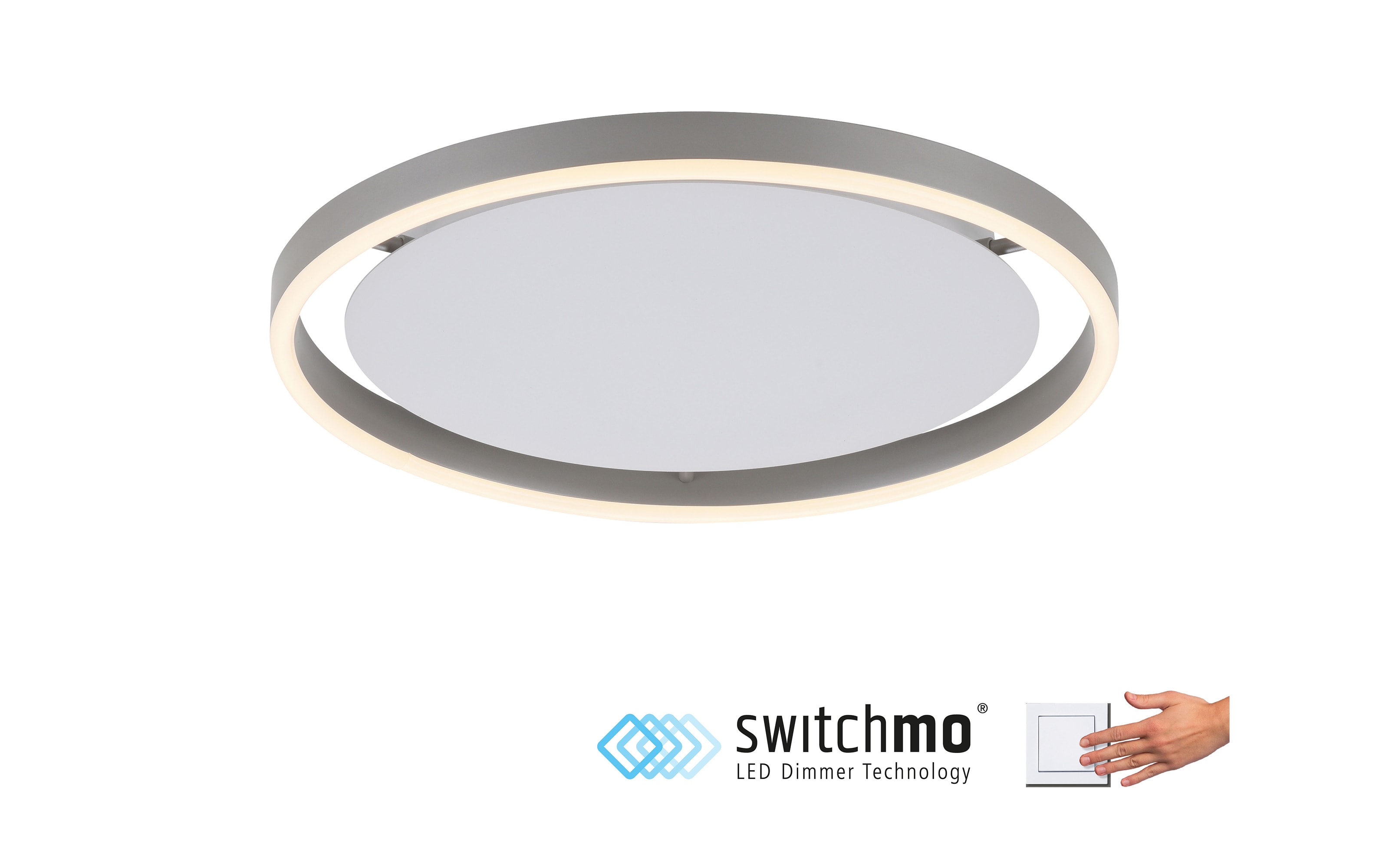 LED-Deckenleuchte Ritus, aluminium, 39 cm