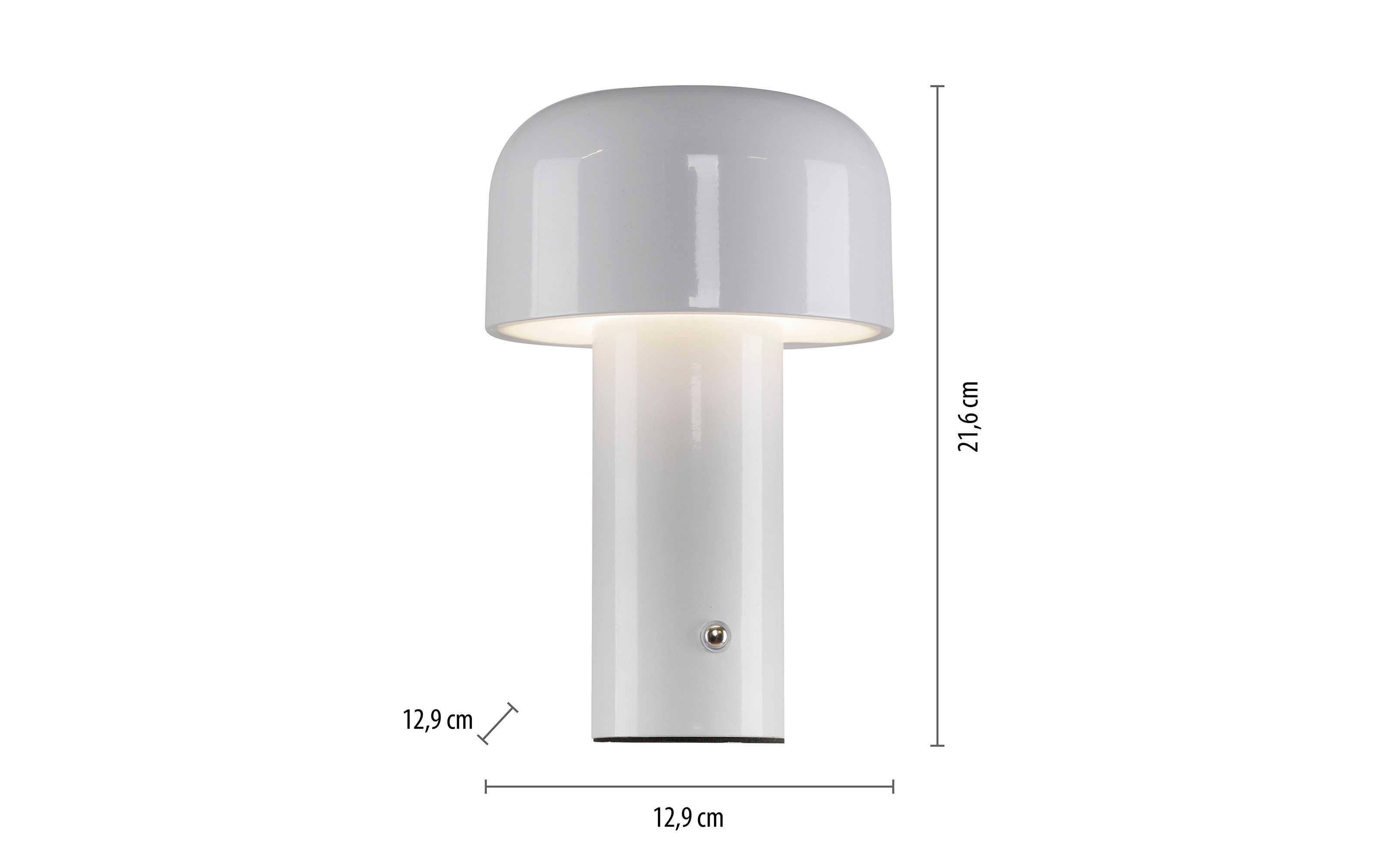 LED-Akkutischleuchte Agnes, weiß, inkl. Touchdimmer