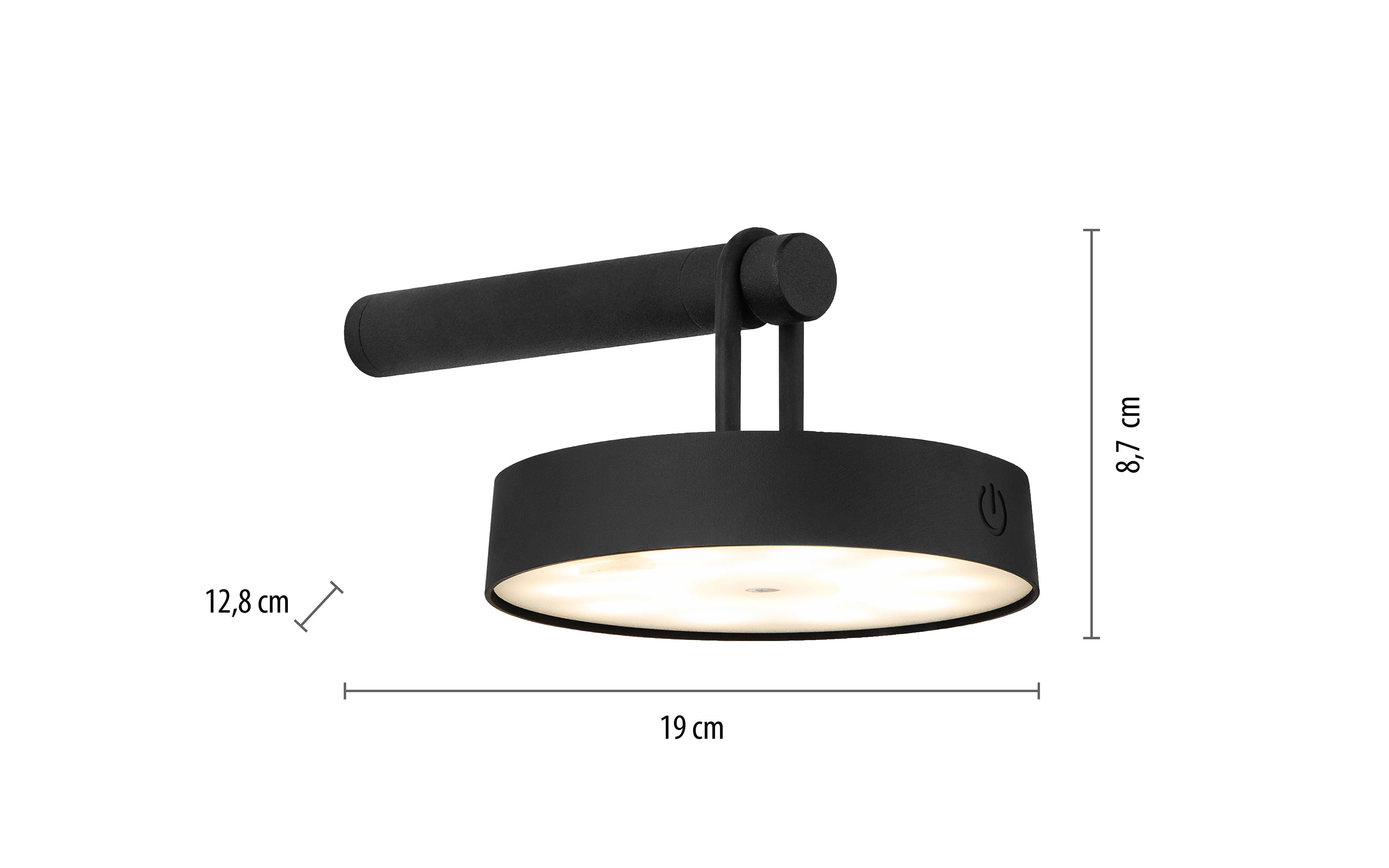 LED-Akkuwandleuchte Arma, schwarz, inkl. Memoryfunktion 