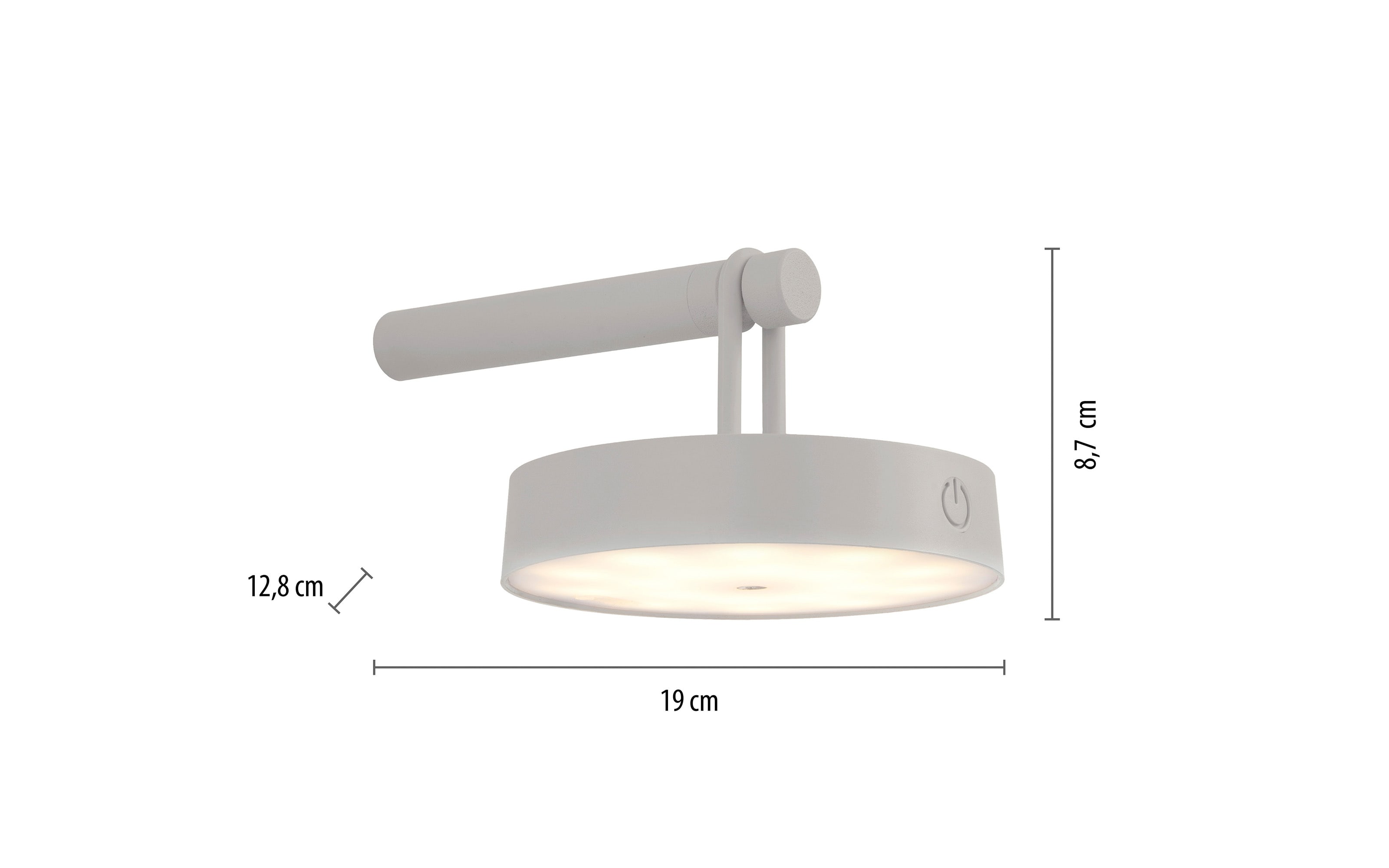 LED-Akkuwandleuchte Arma, greige, inkl. Memoryfunktion 