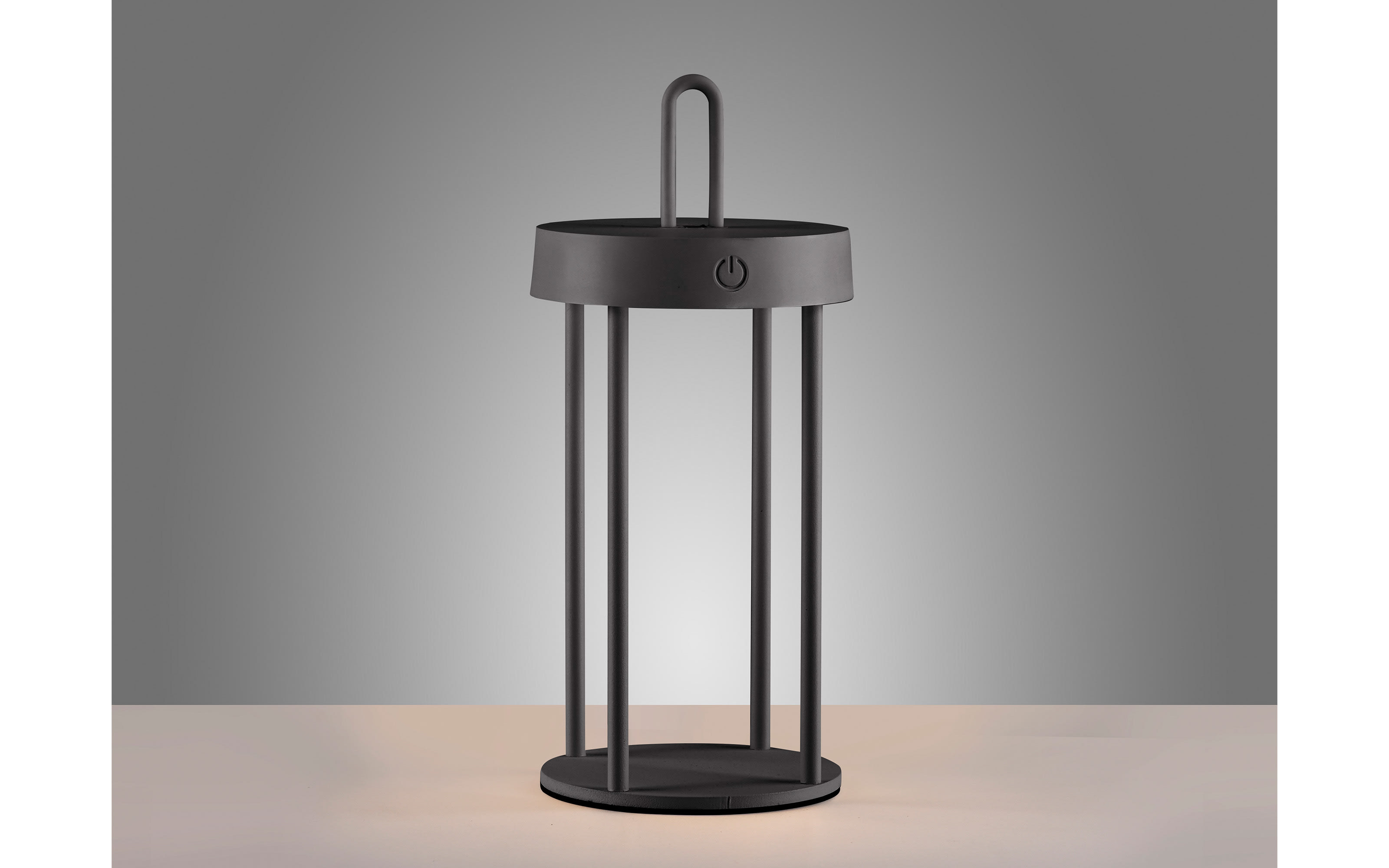 LED-Akkutischleuchte Anselm, schwarz, 28,4 cm, inkl. Memoryfunktion