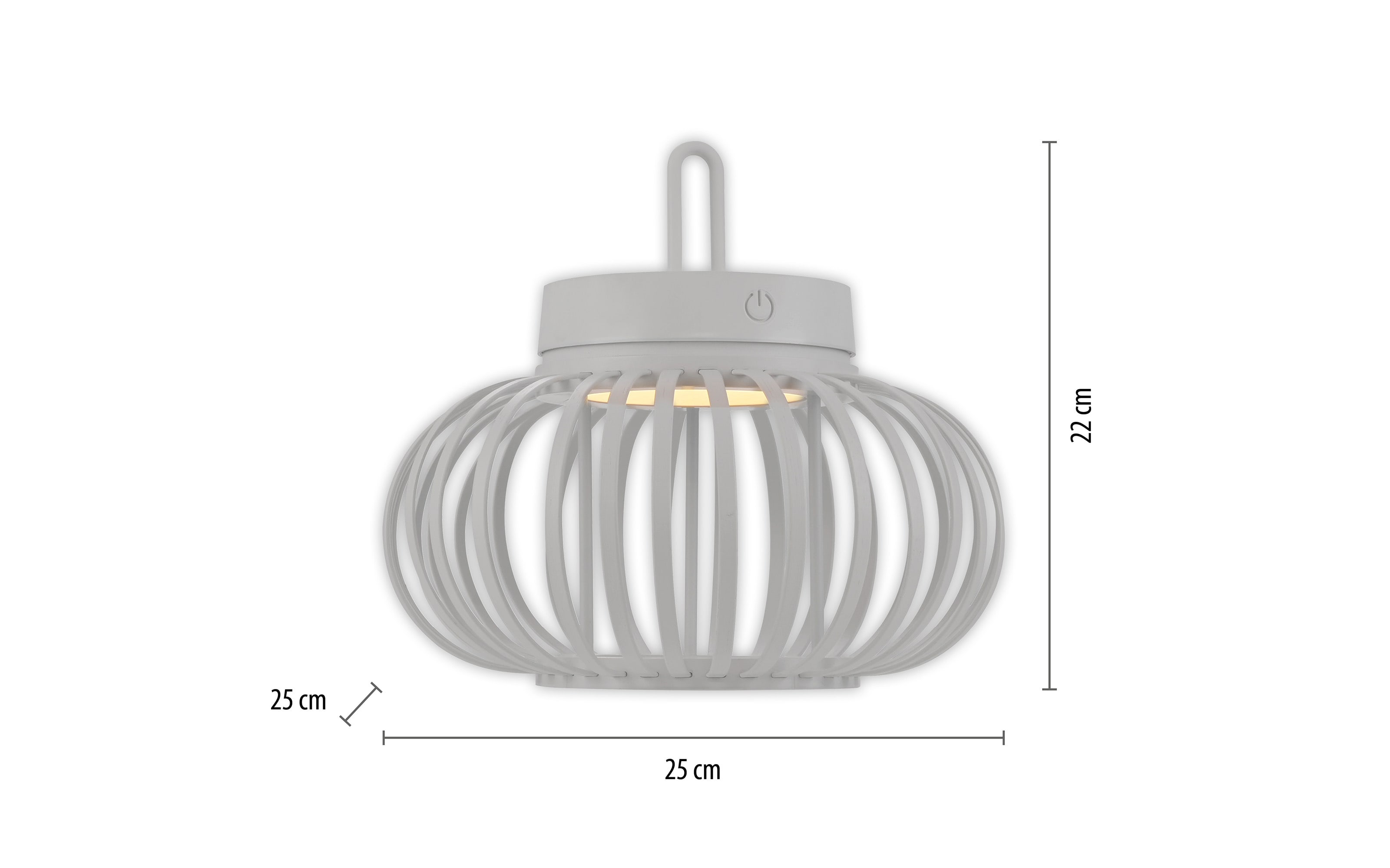 LED-Akkupendelleuchte Akuba, 25 cm, weiß, inkl. Memoryfunktion