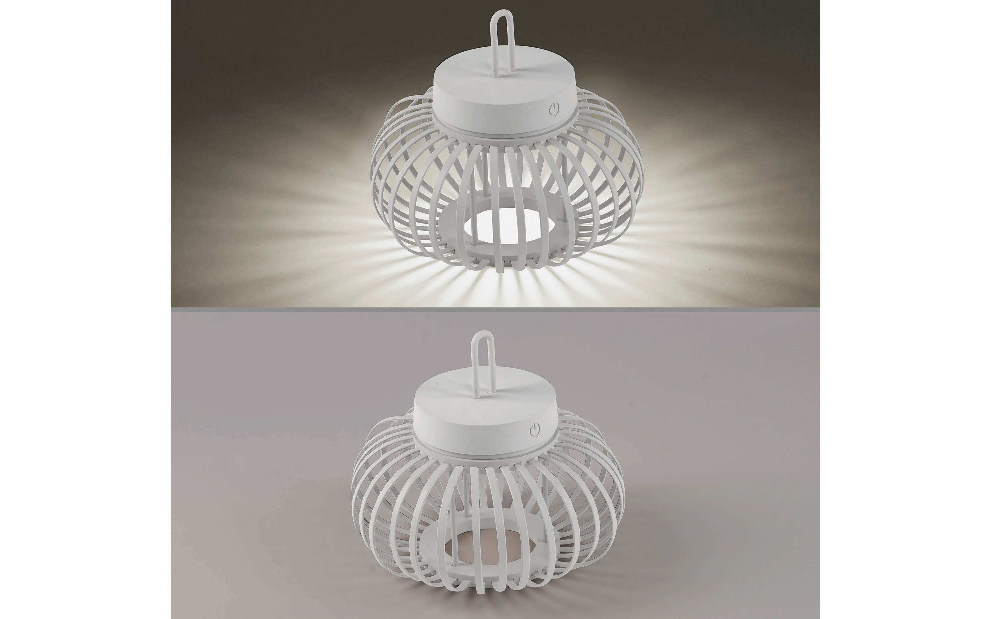 LED-Akkupendelleuchte Akuba, 25 cm, weiß, inkl. Memoryfunktion