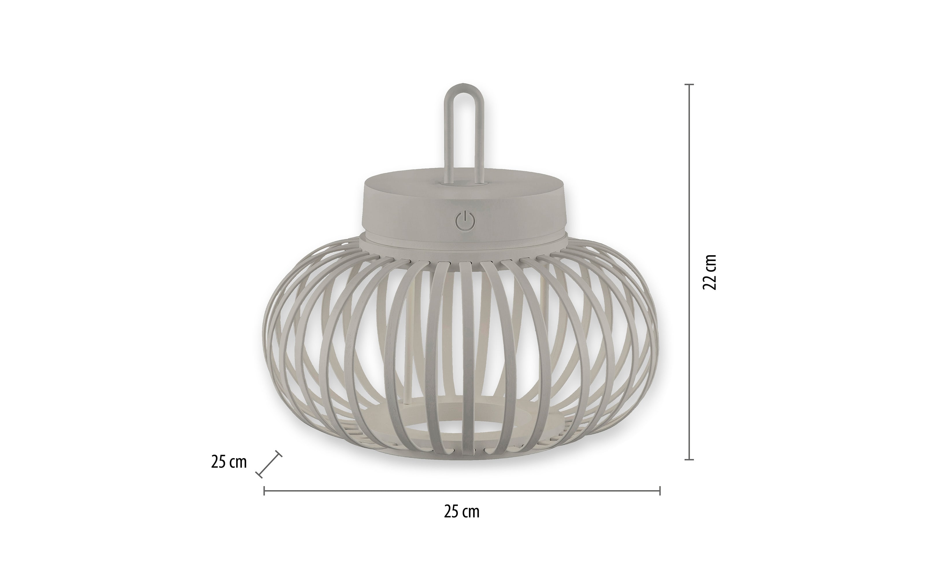 LED-Akkupendelleuchte Akuba, 25 cm, greige, inkl. Memoryfunktion