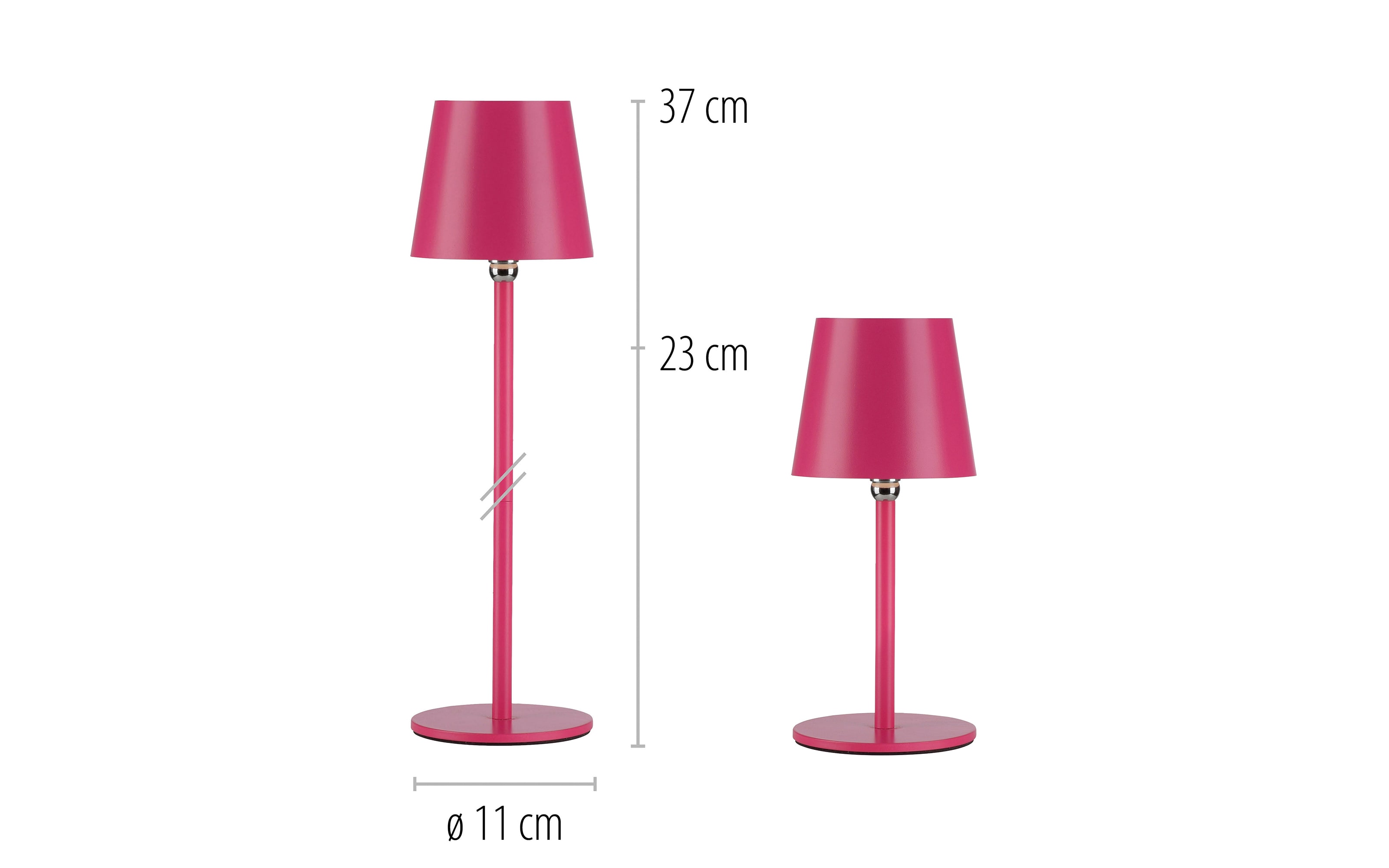 LED-Akku Tischleuchte Boteria, pink, inkl. Flaschenverschluss