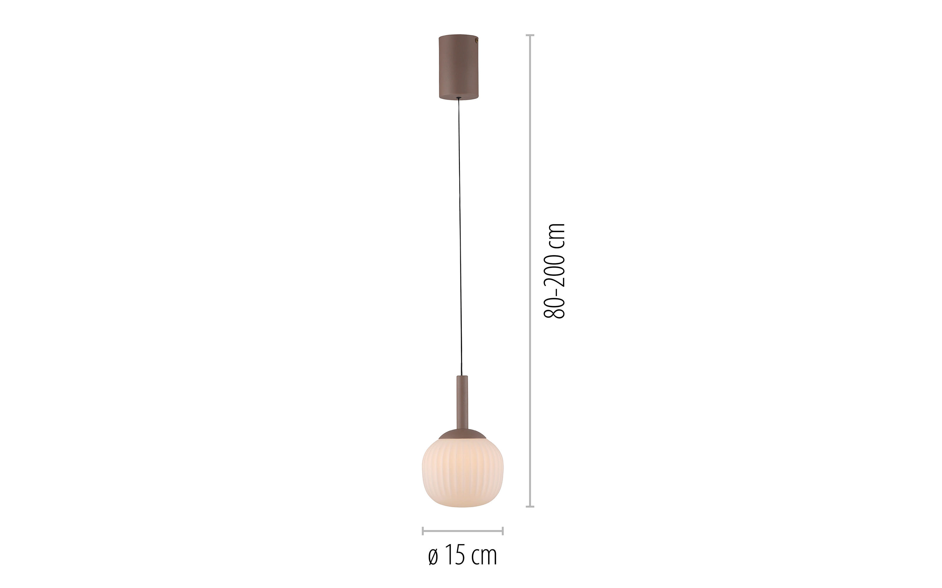 Pendelleuchte Nami, sandfarbig, 1-flammig, inkl. Comfort-Lift Funktion