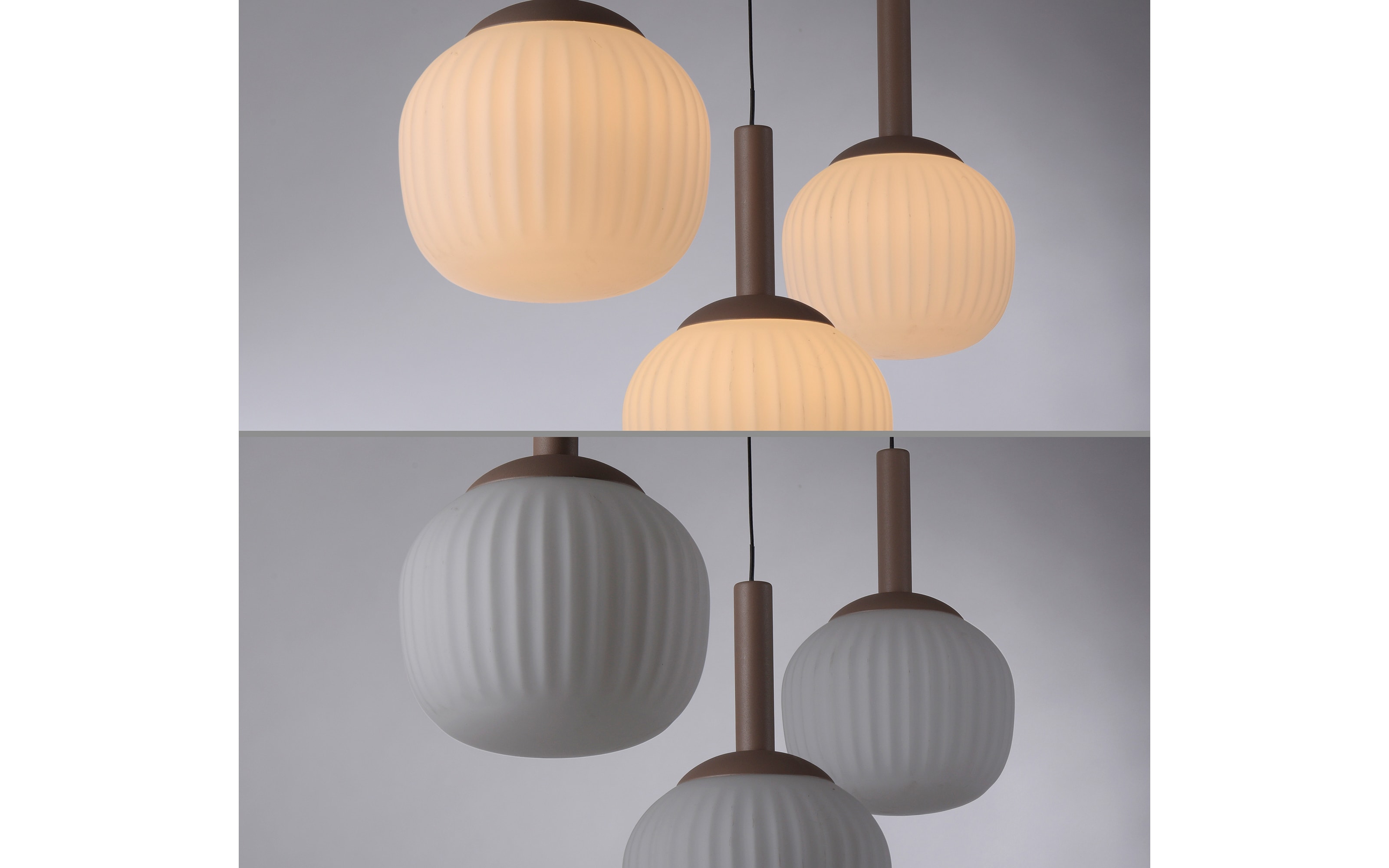 Pendelleuchte Nami, sandfarbig, 3-flammig, inkl. Comfort-Lift Funktion